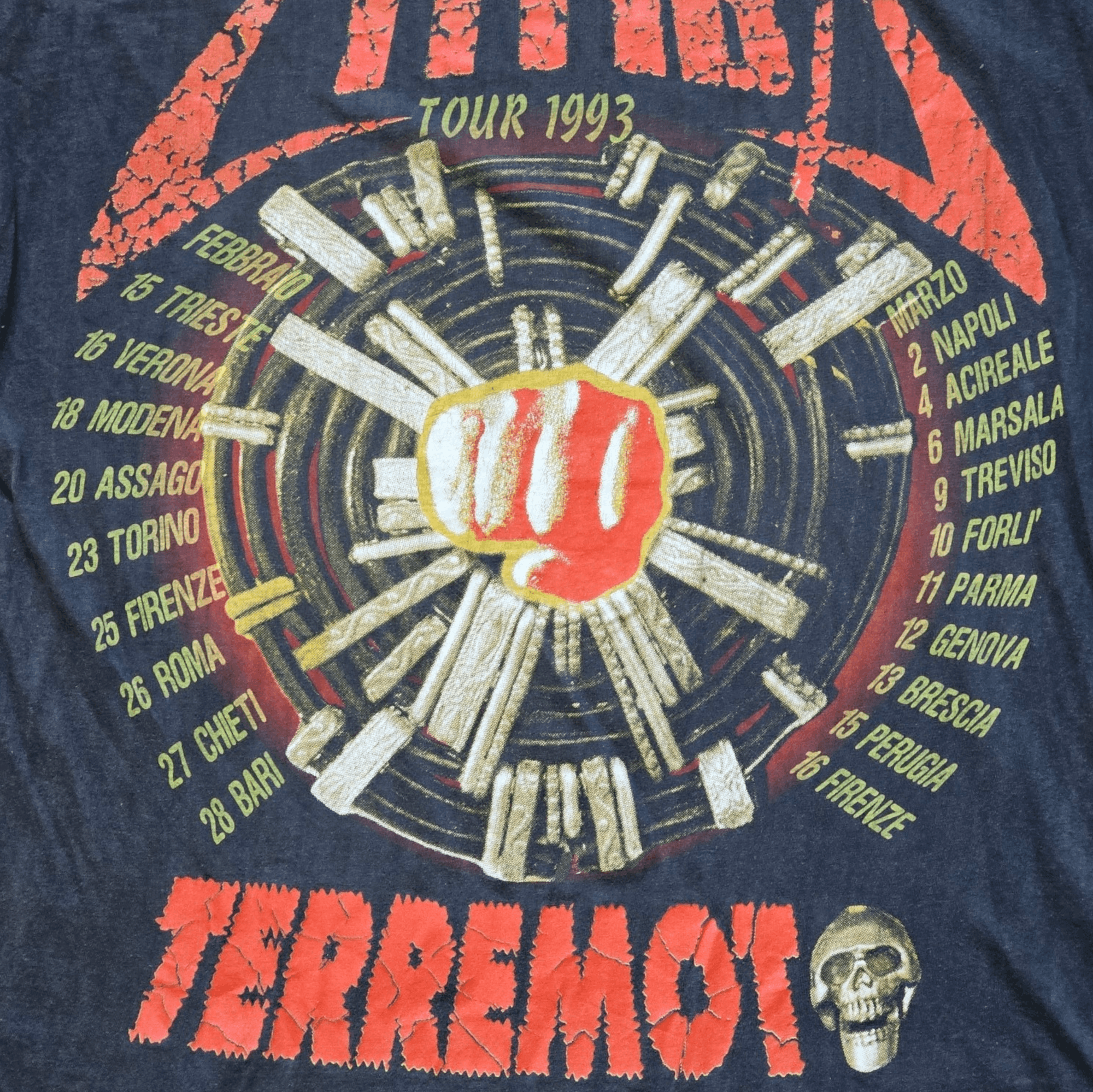 Band Tees × Vintage Litfiba Terremoto Vintage Tee 1993 Size US XXL / EU 58 / 5 - 4 Thumbnail
