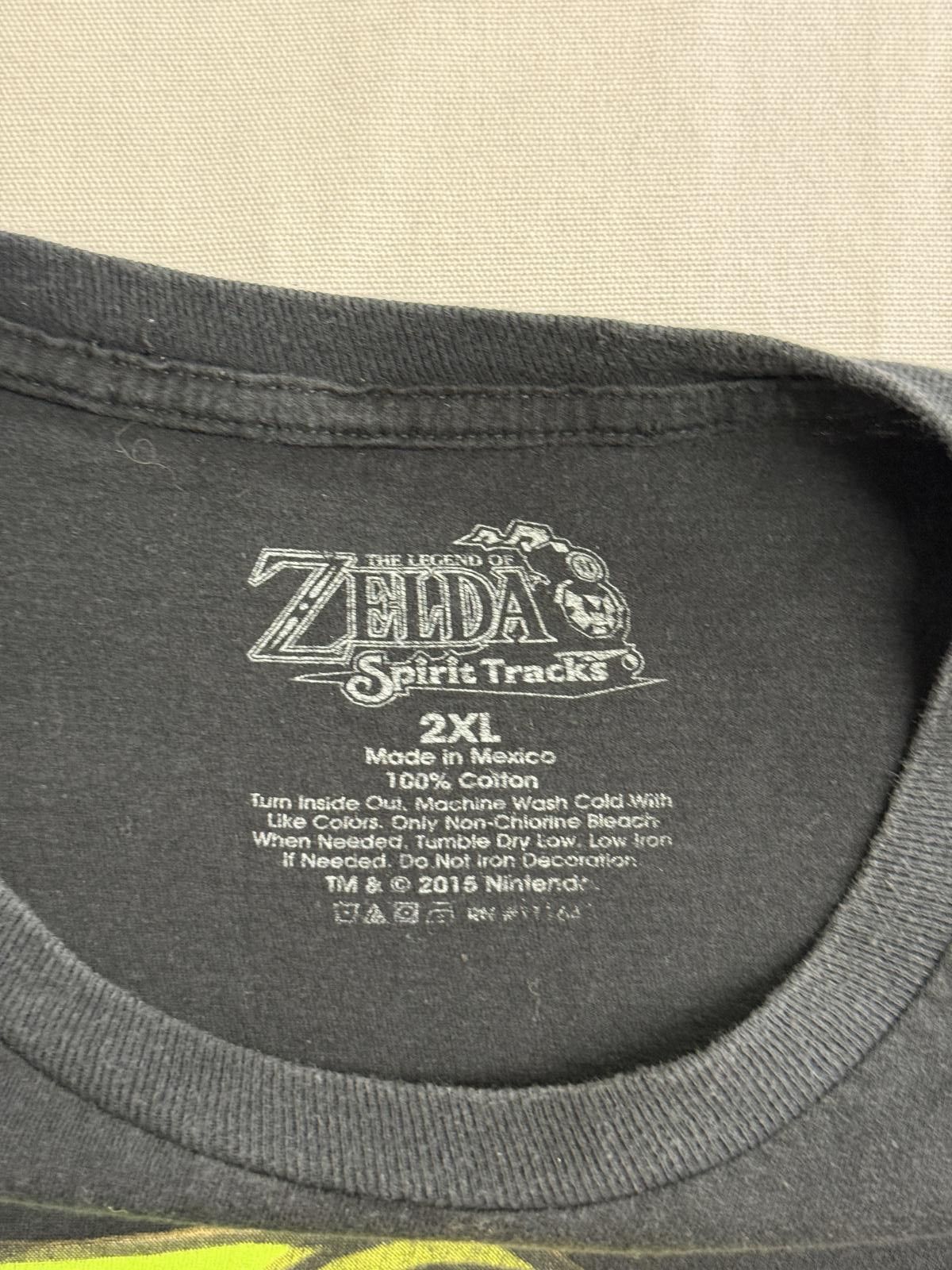 Nintendo Link T-shirt Legend of Zelda Spirit Tracks DS Promo Tee 2XL Size US XXL / EU 58 / 5 - 2 Thumbnail