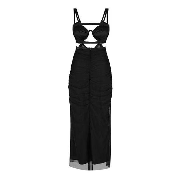 Dolce & Gabbana o1g2r1mq1024 Midi Dresses in Nero Size M / US 6-8 / IT 42-44 - 2 Thumbnail