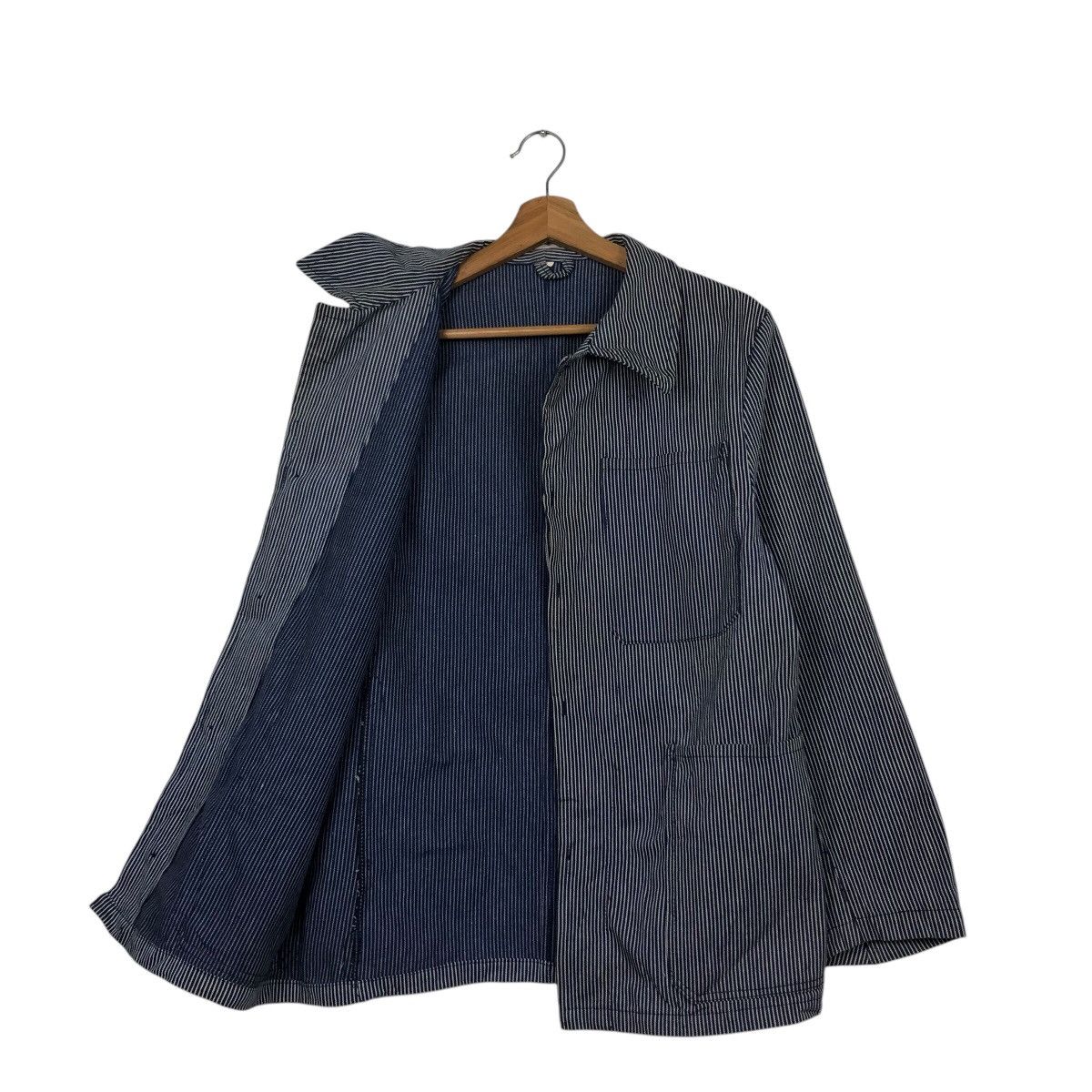 45rpm 📌Vintage Hickory Chore Worker Button Jacket Size US M / EU 48-50 / 2 - 12 Thumbnail