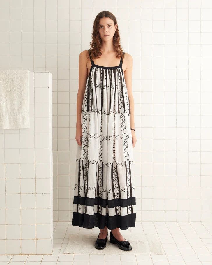 Bode Bode Lattice Sprig Embroidered Dress Size S / US 4 / IT 40 - 1 Thumbnail