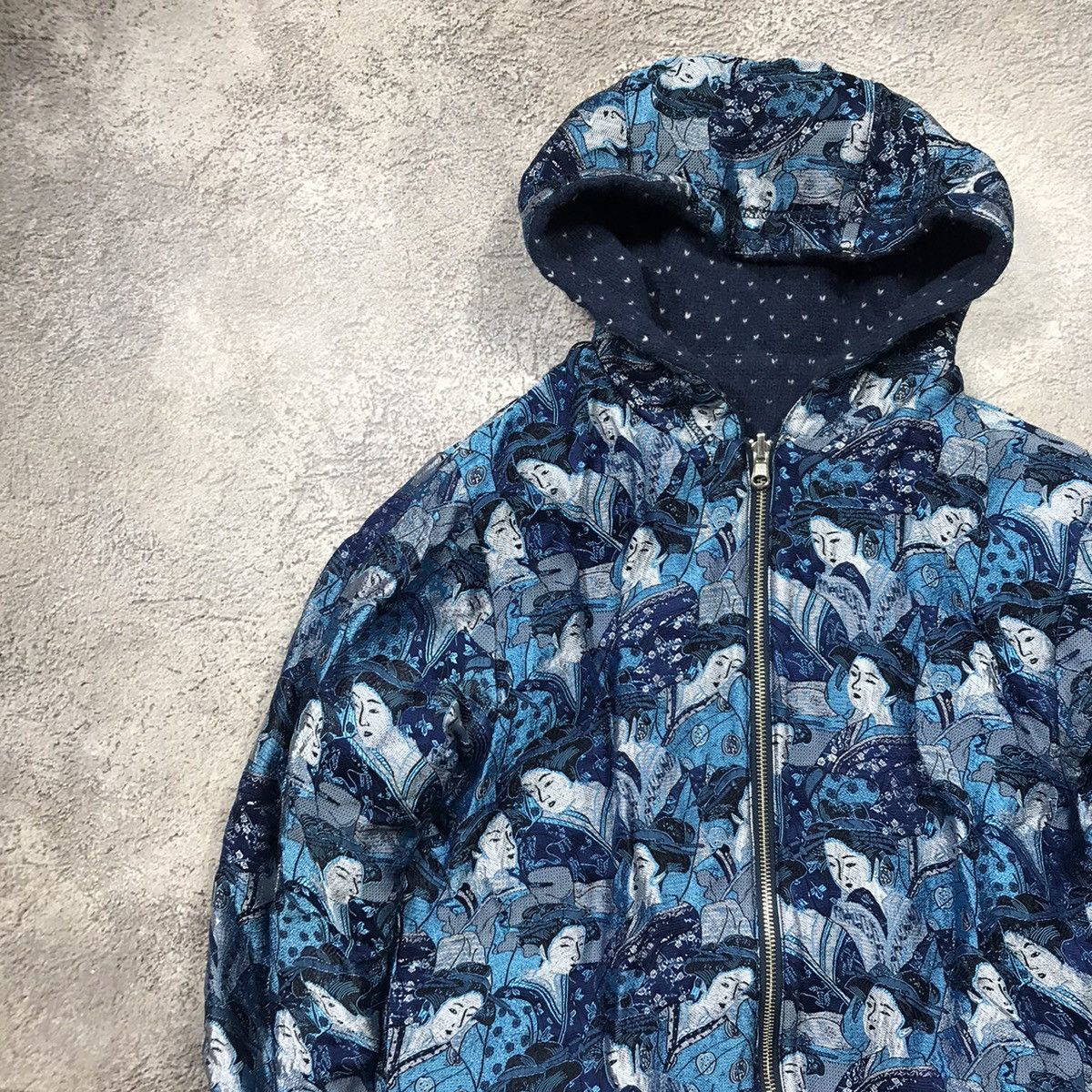 Vintage Vintage 90s Y2K All Over Print Quilted Hoodie Streetwear M Size M / US 6-8 / IT 42-44 - 3 Thumbnail
