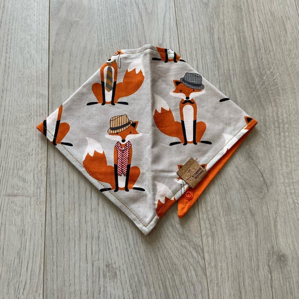 Designer Ryderdie Designs Grey Fox Dog Bandana Size ONE SIZE - 2 Thumbnail