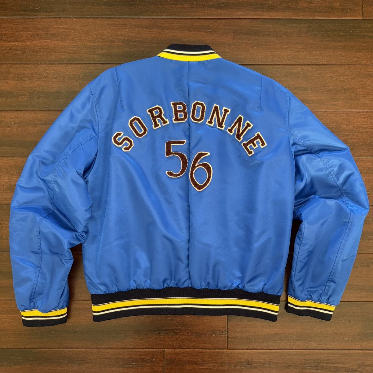 Wales Bonner Wales Bonner logo-patch Bomber Jacket | Blue | 52 Size US L / EU 52-54 / 3 - 11 Thumbnail
