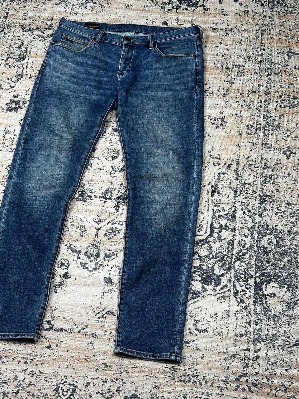 Emporio Armani Emporio Armani Blue Slim Metal Logo Jeans Pants Size US 33 - 3 Thumbnail