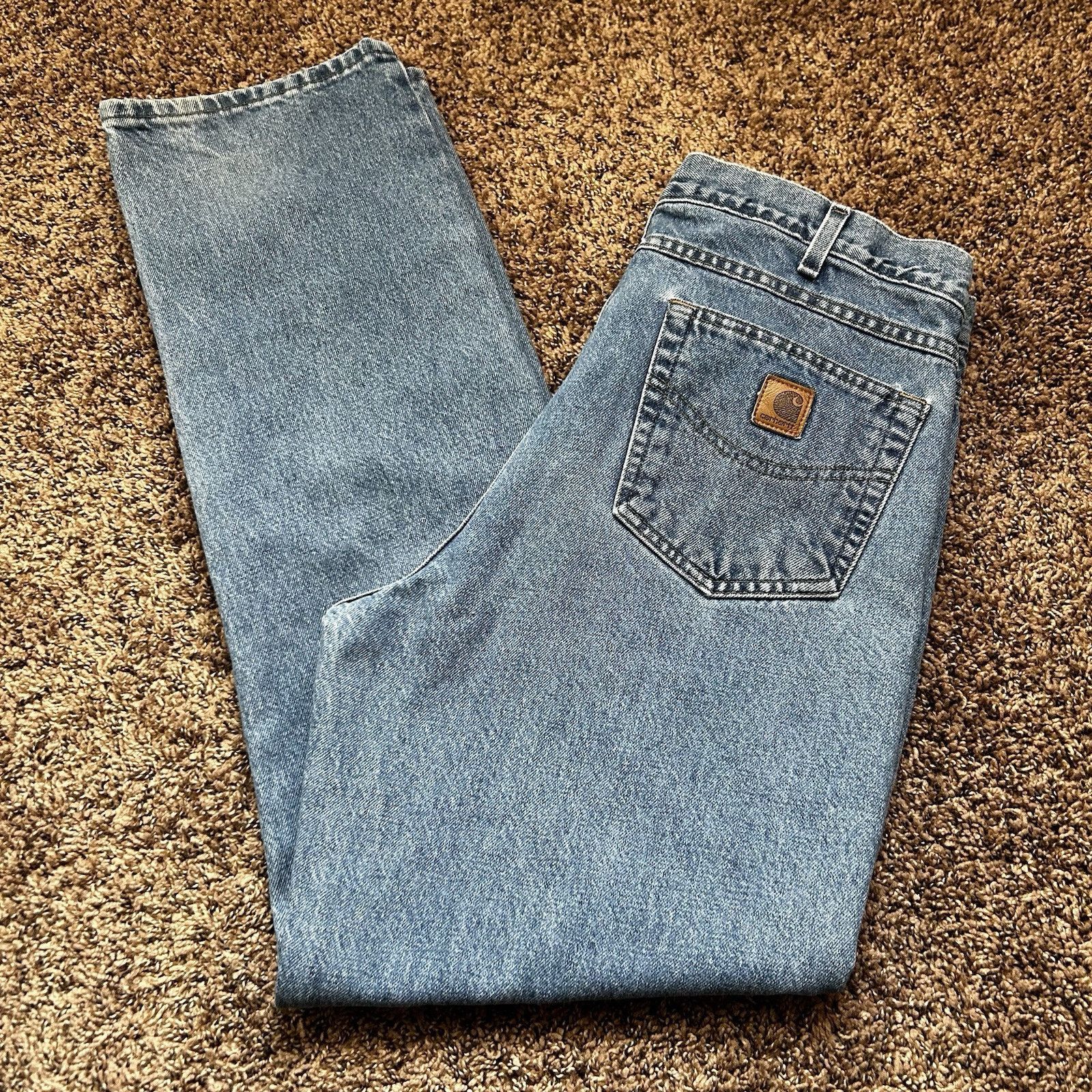 Carhartt Carhartt Straight Leg Jeans B180 STW Stonewash Mens 36 x 34 Size US 36 / EU 52 - 10 Thumbnail