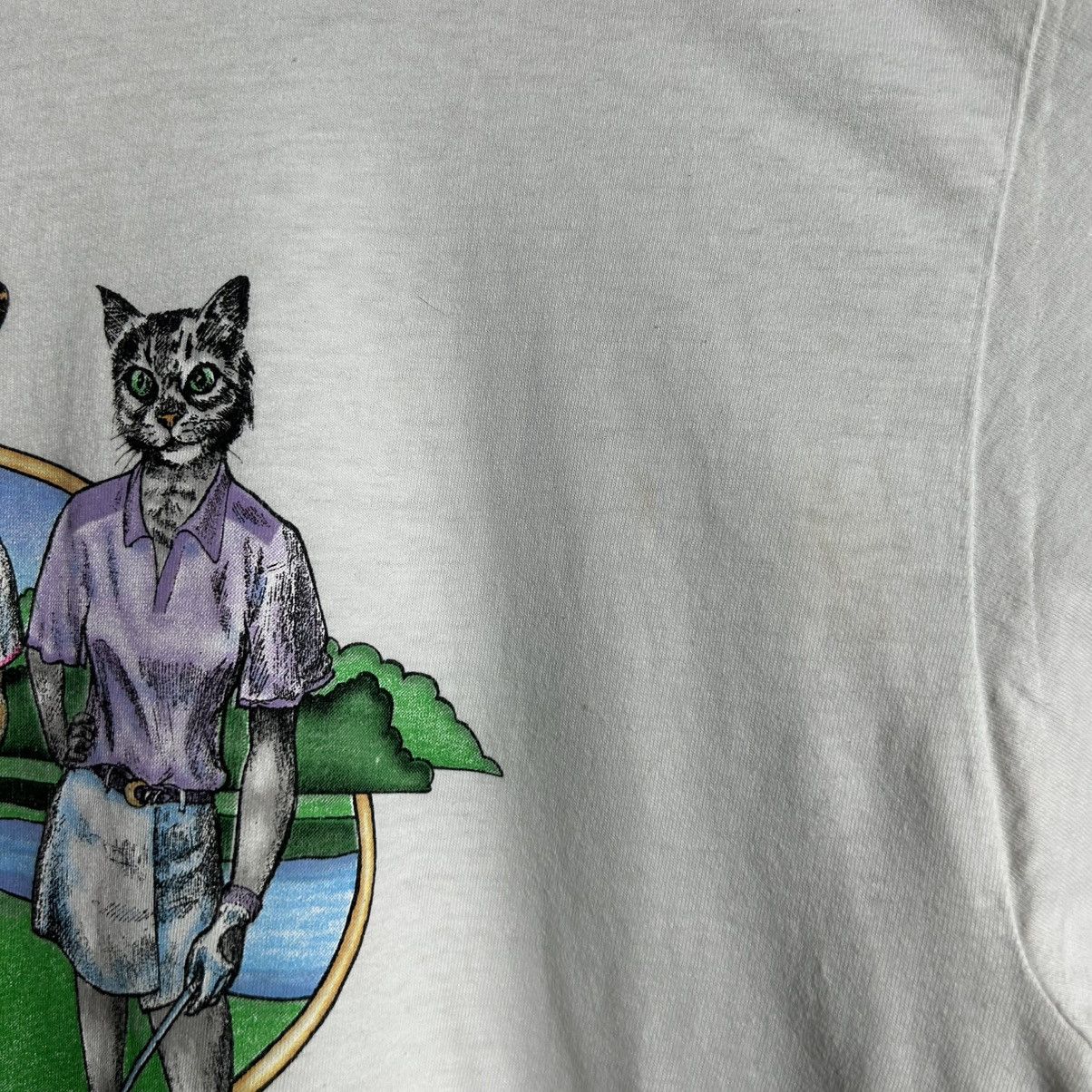 Vintage Vintage 90s Tennis Cats Double Sides Tee Size US XXL / EU 58 / 5 - 8 Thumbnail