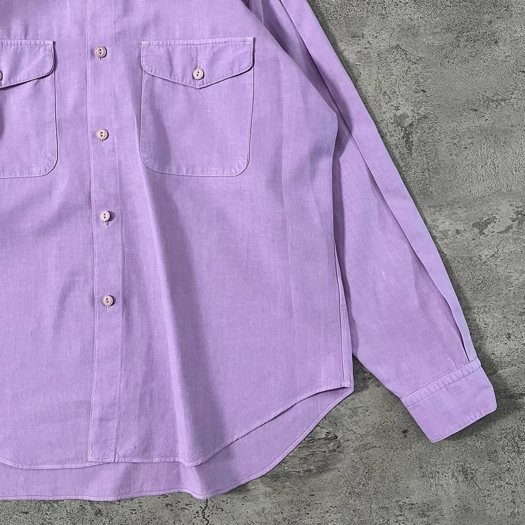 Designer Seven By Seven Linen Oversized LS Shirt - Purple Size US XS / EU 42 / 0 - 4 Thumbnail