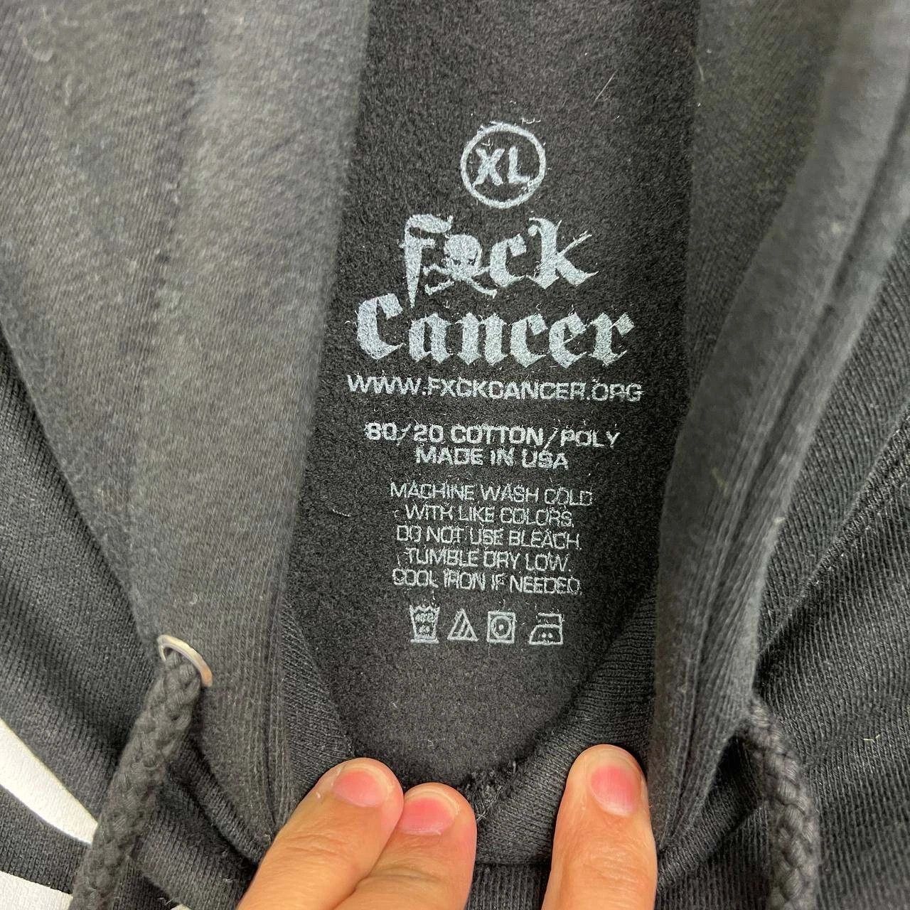 Other Fxck Cancer Hoodie Men XL Pullover Long Sleeve Drawstring Size US XL / EU 56 / 4 - 3 Thumbnail