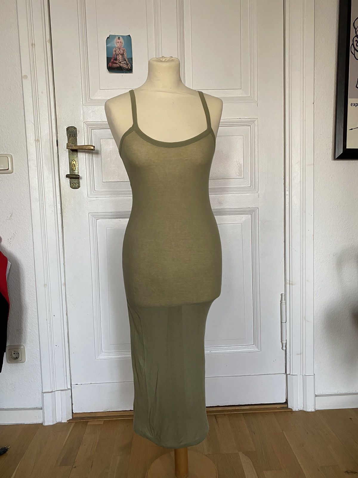 image of Rick Owens Tanktop Dress Ss07 Wishbone in Green, Women's (Size Small)