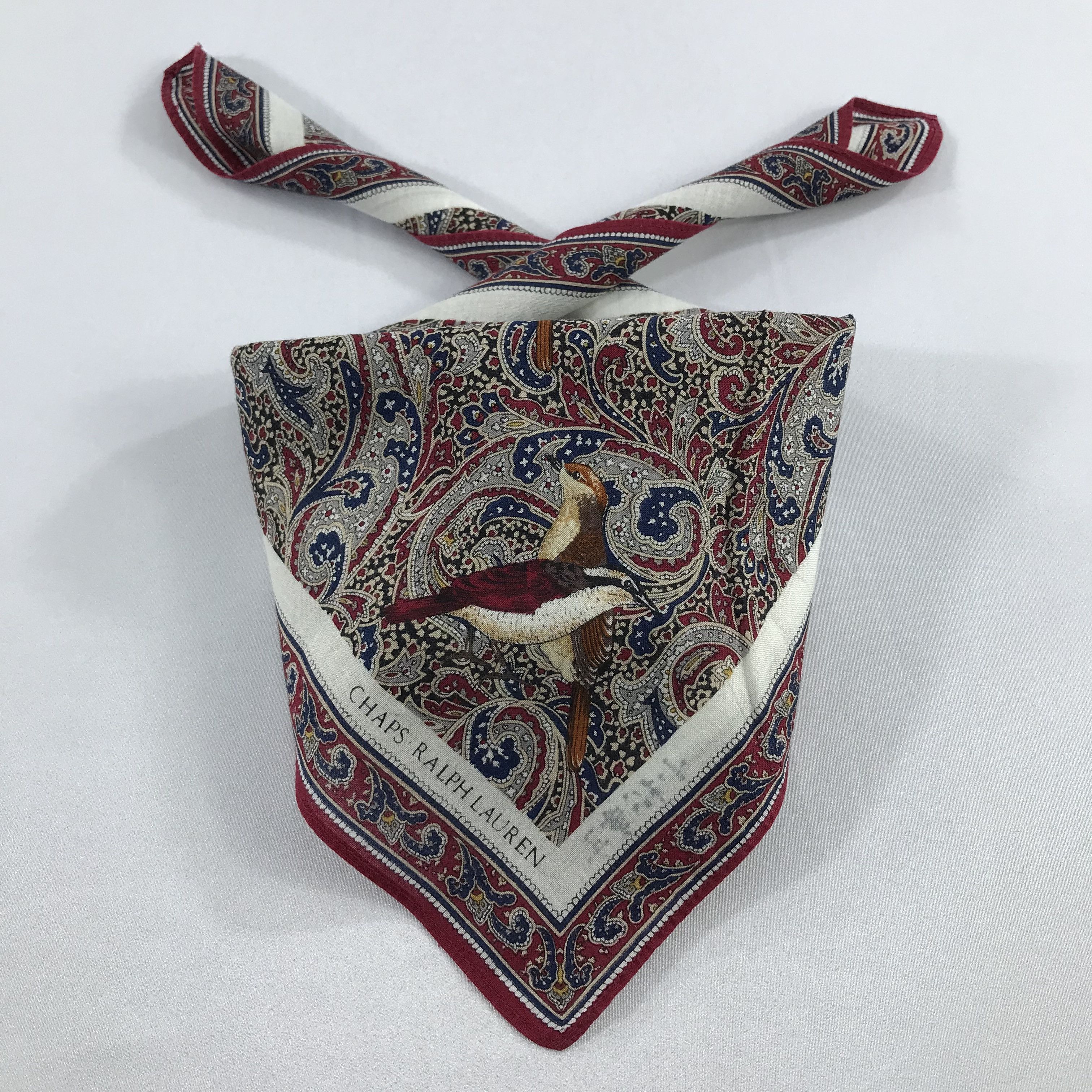 Chaps Ralph Lauren × Vintage Chaps Ralph Lauren Bandana / Handkerchief/Neckerchief -S1987 Size ONE SIZE - 3 Thumbnail