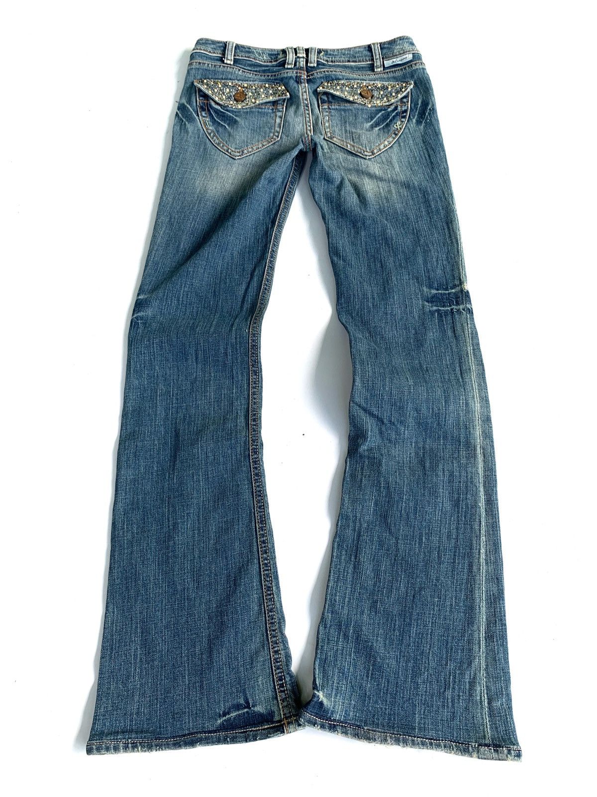 If Six Was Nine × Japanese Brand × Le Grande Bleu (L.G.B.) 2000s Japanese Brand J&C Company Studded Flared Jeans Size US 27 - 11 Thumbnail