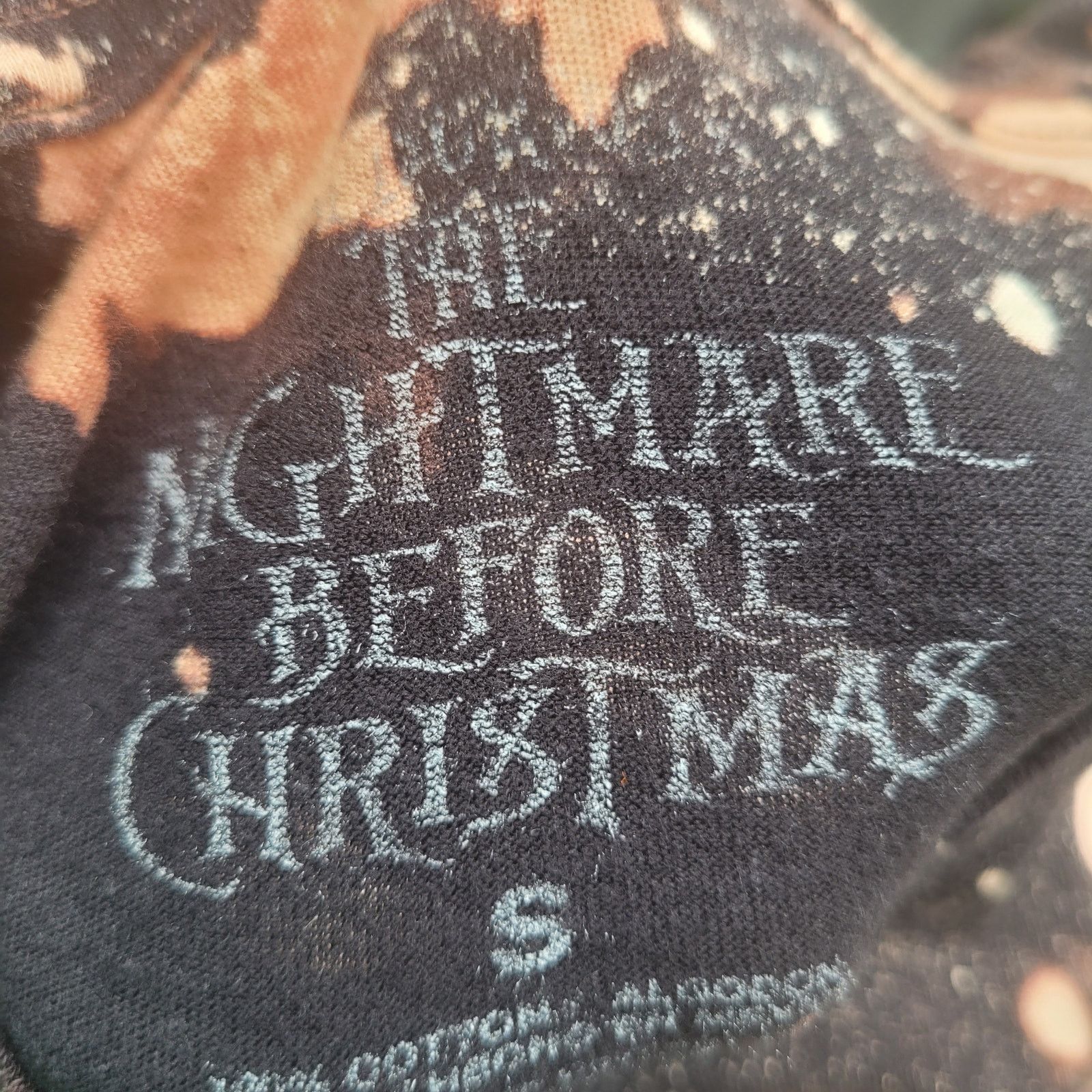 Disney Nightmare Before Christmas Bleached shirt Tie Dye Size US S / EU 44-46 / 1 - 2 Thumbnail