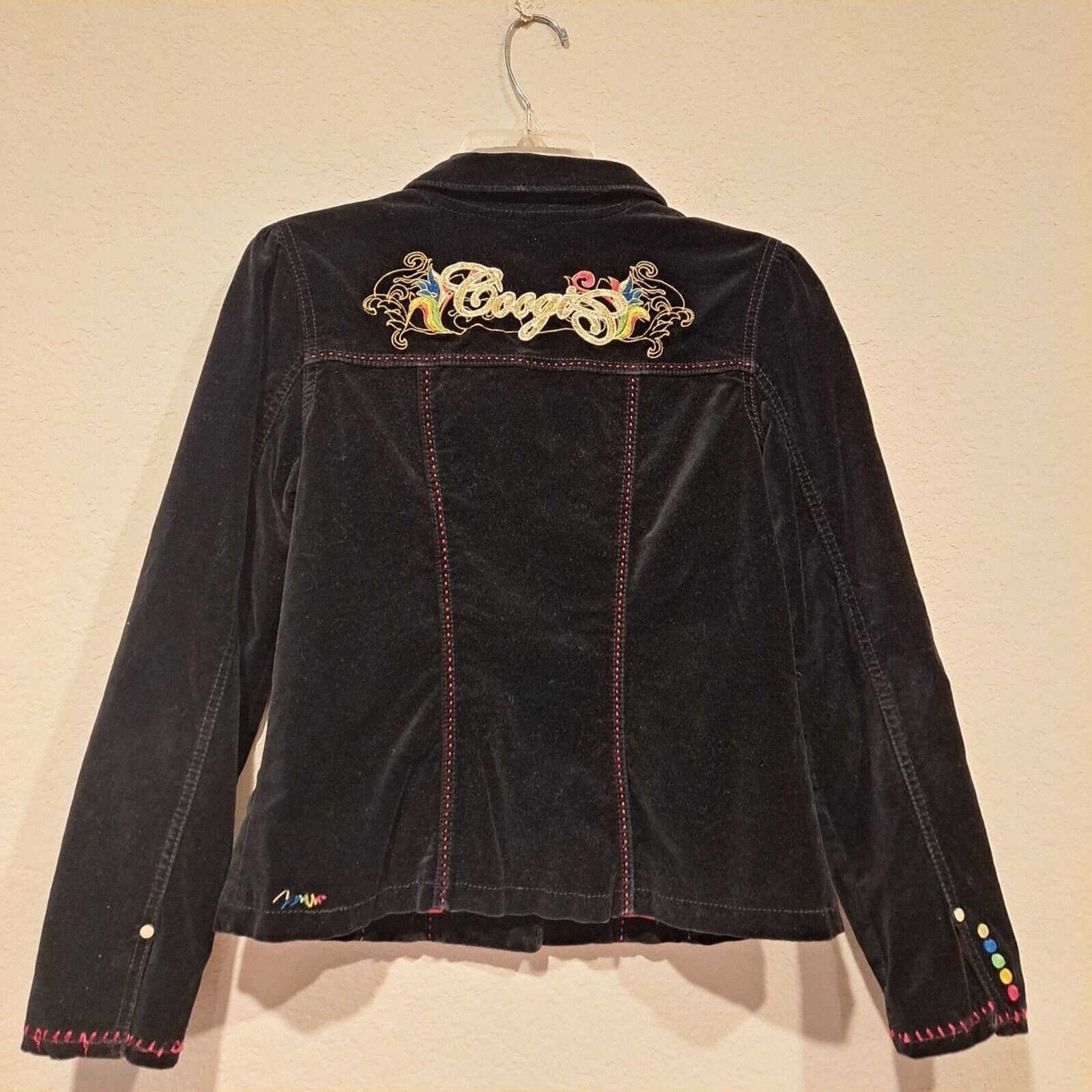 Coogi Coogi Vintage Black Velvet Jacket Blazer Logo Studs Gold XL Size XL / US 12-14 / IT 48-50 - 11 Thumbnail