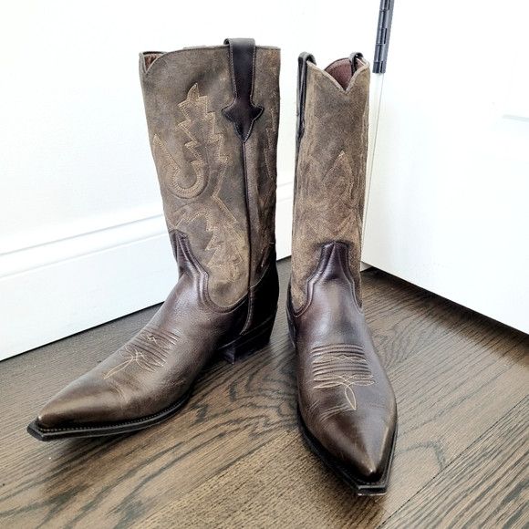 Genuine Leather Zodiac Leather/Suede Embroidered Cowboy Boot Classic Size US 10.5 / IT 40.5 - 2 Thumbnail