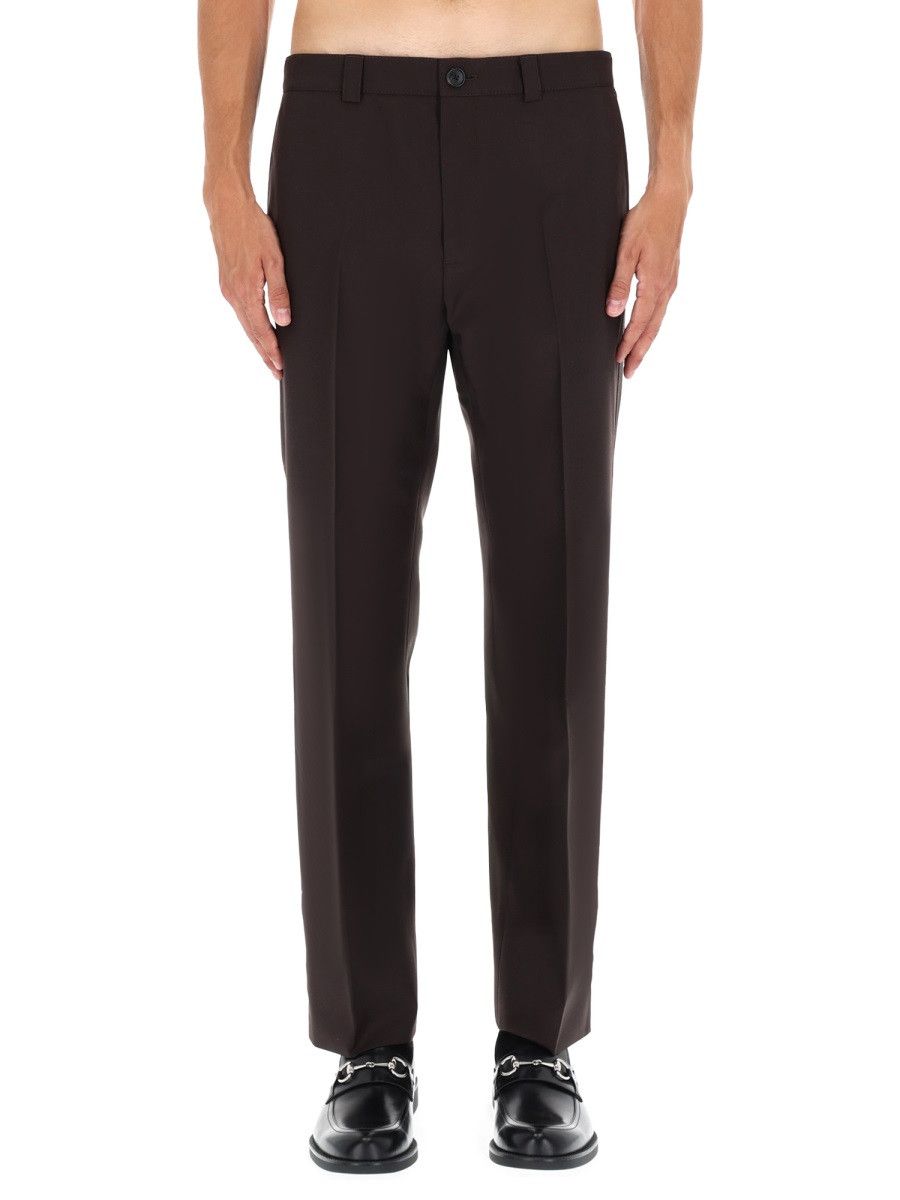 Gucci GUCCI WOOL GABARDINE PANTS - BLACK (IT 50) Size US 34 / EU 50 - 1 Thumbnail