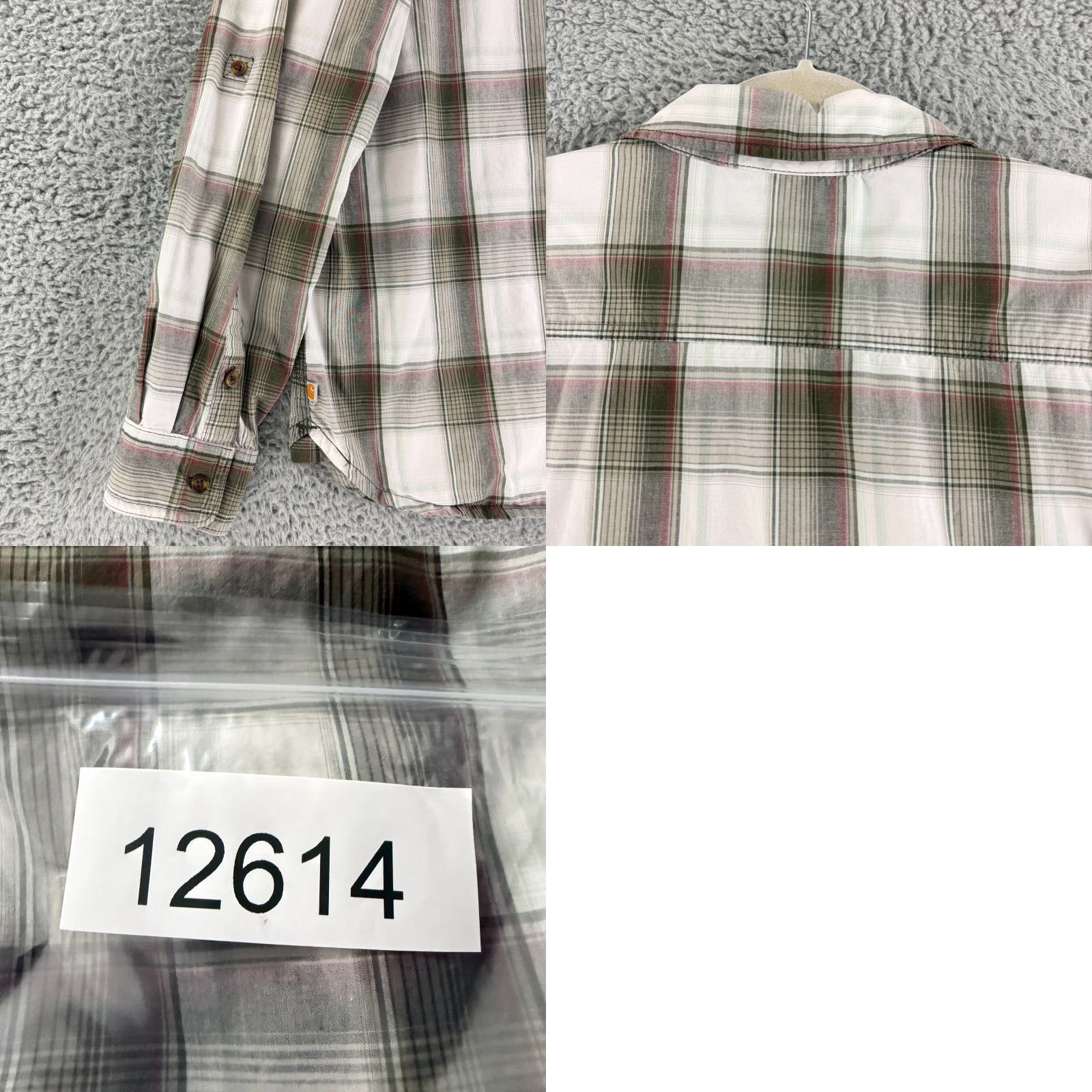 Carhartt Carhartt Huron Button-Up Shirt Womens Large Green Plaid Long Sleeve Collared Size L / US 10 / IT 46 - 9 Thumbnail