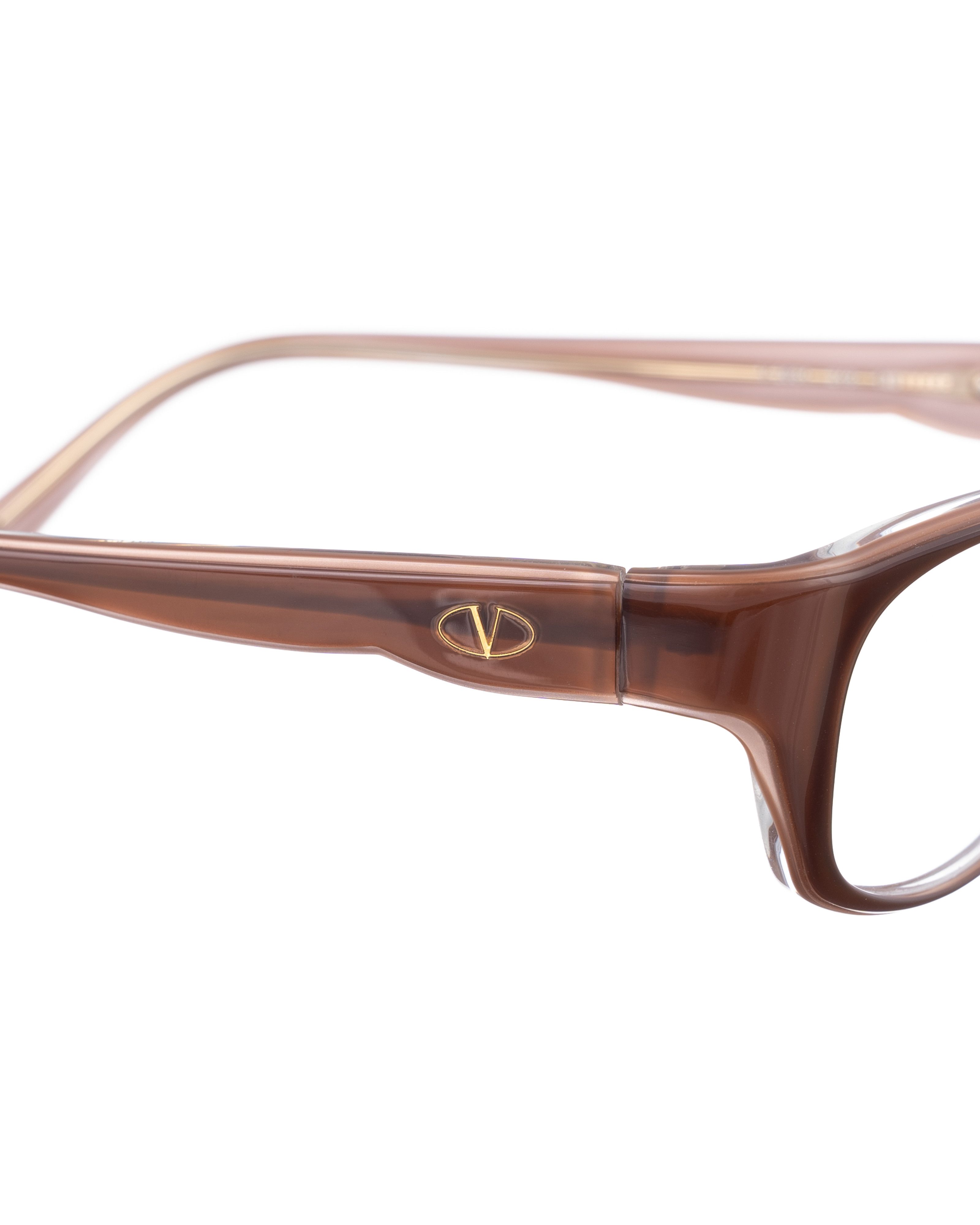 Valentino 00s Chocolate Brown Plastic Glasses