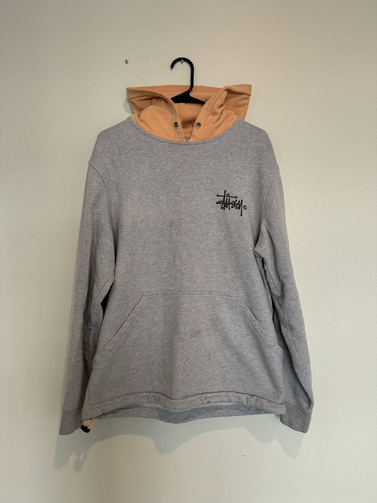 Stussy Stussy 2 Tone Grey and Cream Hoodie Size US L / EU 52-54 / 3 - 2 Thumbnail