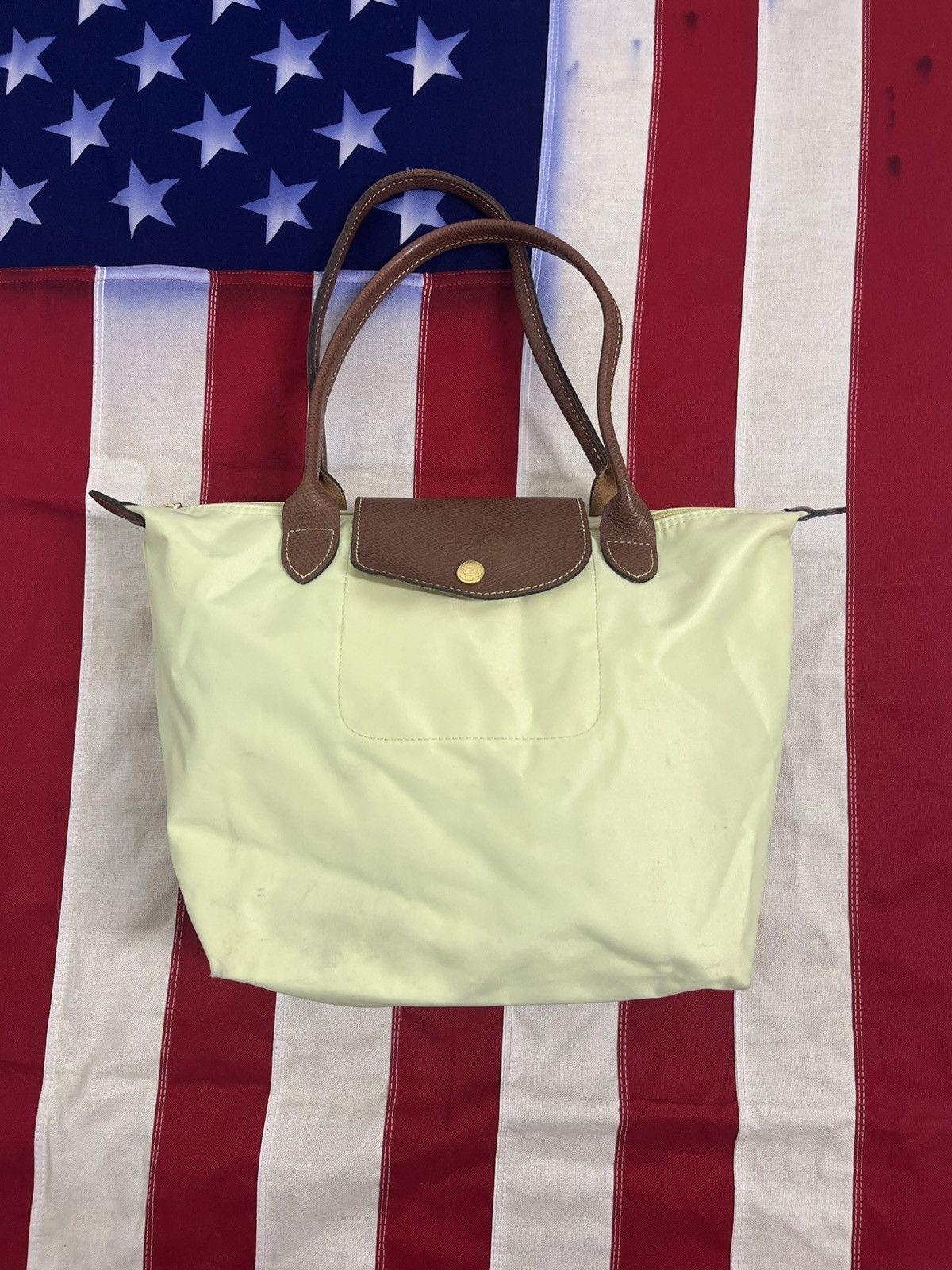 Longchamp Longchamp Le Pliage Light Green Tote Bag, Authentic Size ONE SIZE - 1 Thumbnail