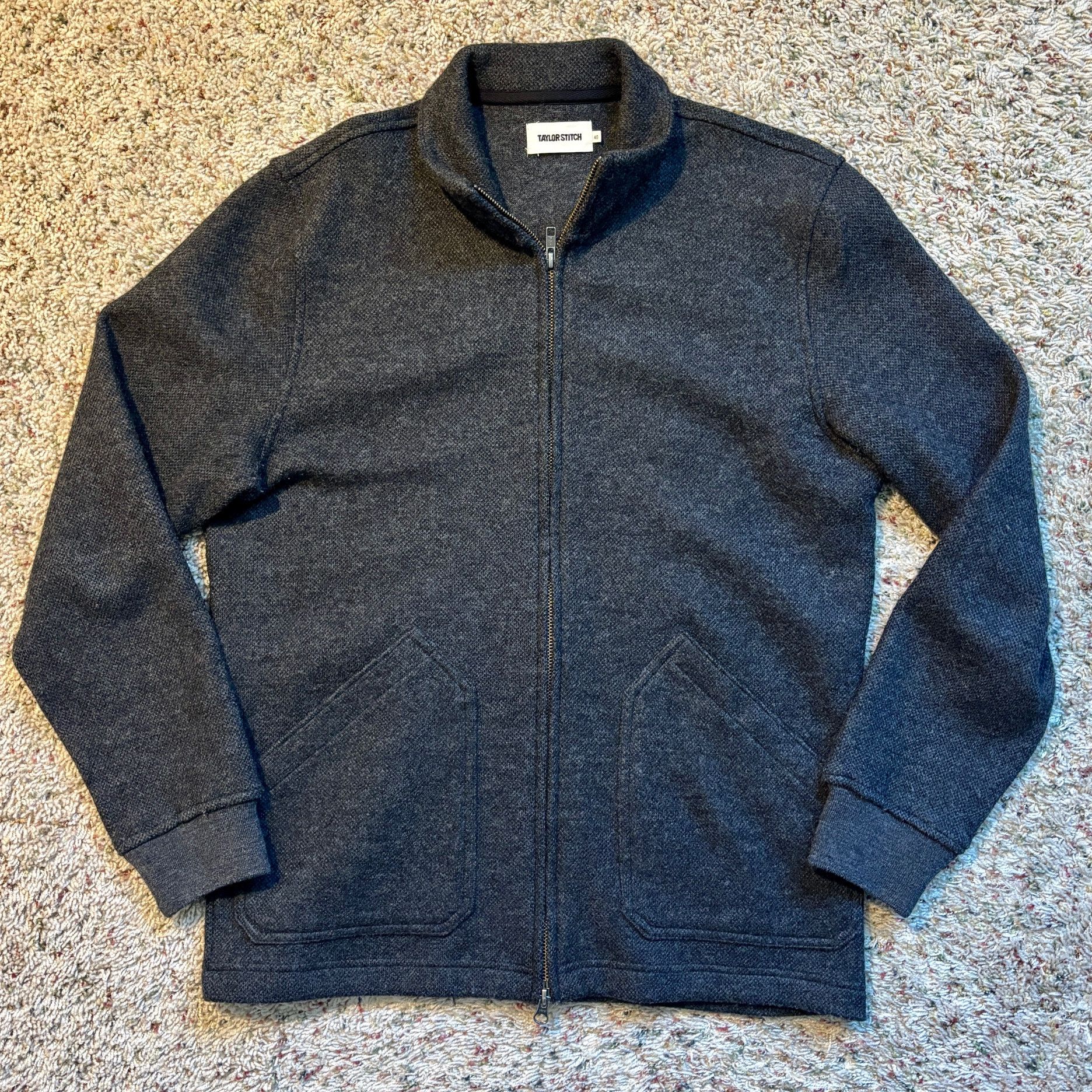 Taylor Stitch Taylor Stitch Weekend Jacket in Charcoal Birdseye Wool (40) Size US M / EU 48-50 / 2 - 1 Thumbnail