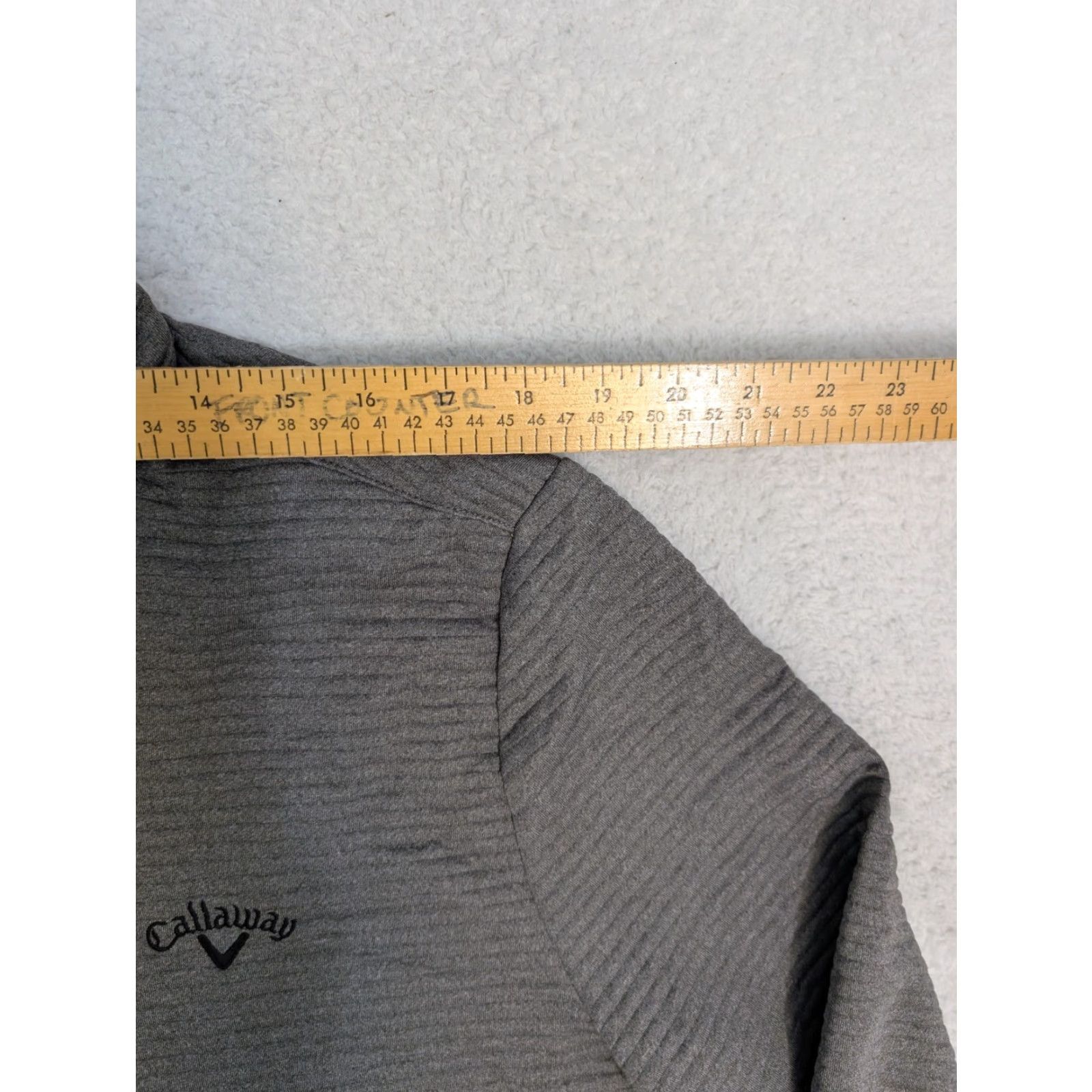 Callaway Callaway Jacket Mens Large L/S Charcoal/Light Grey 1/4 Zip Fleece Pullover Embroidered Logo Size US L / EU 52-54 / 3 - 4 Thumbnail