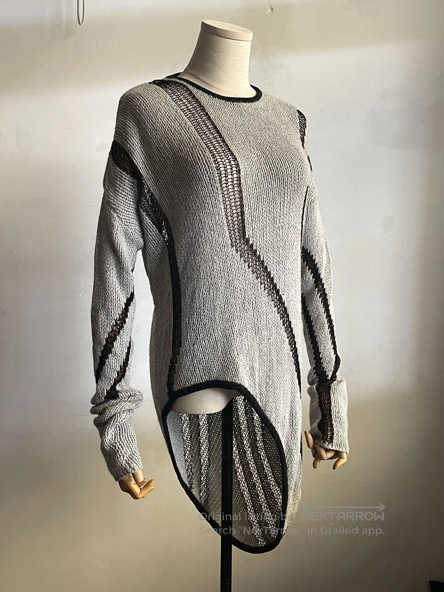 Helmut Lang Helmut Lang Knitted Sweater with Cutouts. Size S / US 4 / IT 40 - 2 Thumbnail