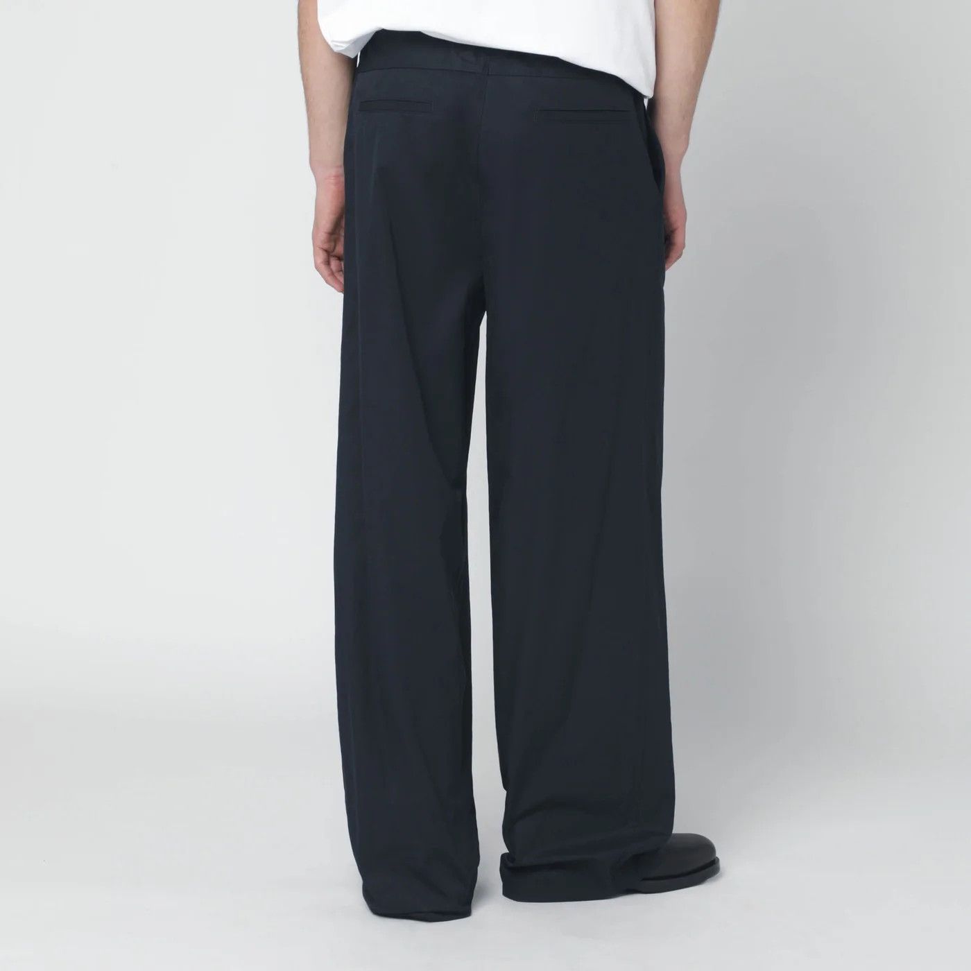 Jil Sander o1d2blof0526 Cotton Pants in Midnight Blue Size US 32 / EU 48 - 4 Thumbnail