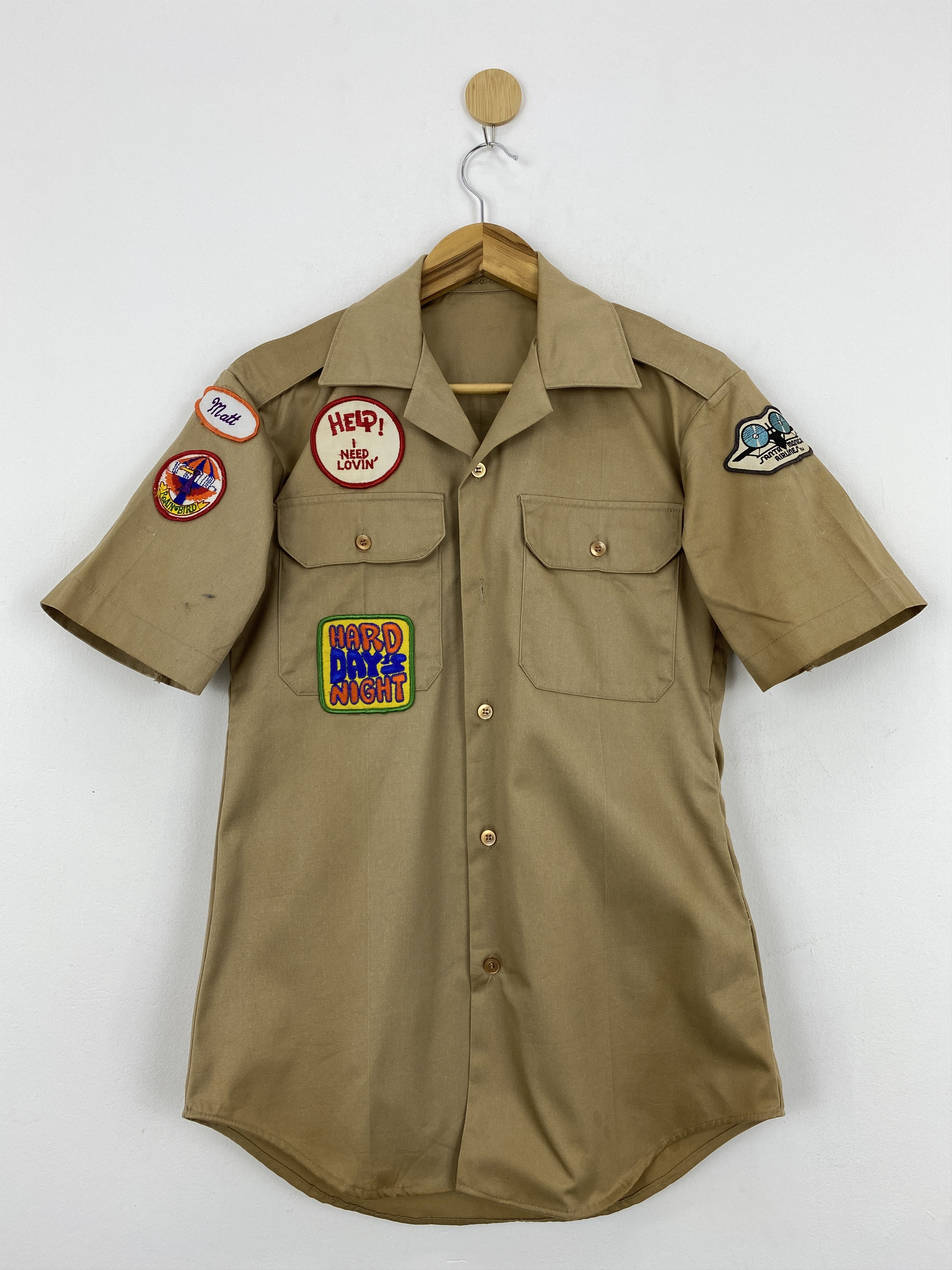 Vintage Vintage Military Full Patches Button Up Shirt J1797 Size US S / EU 44-46 / 1 - 1 Thumbnail