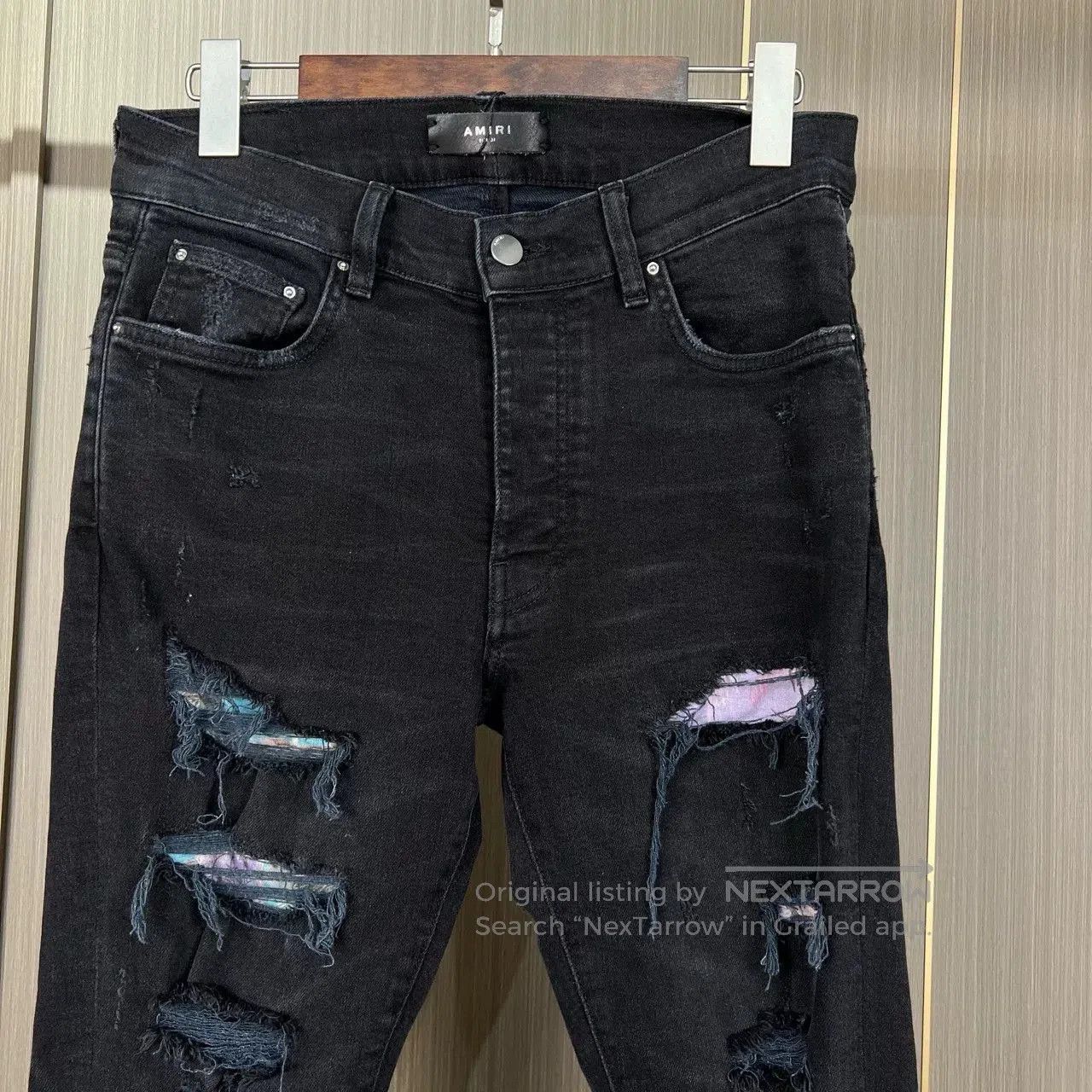Amiri Amiri Flower Patchwork Distressed Jeans. Size US 31 - 6 Thumbnail