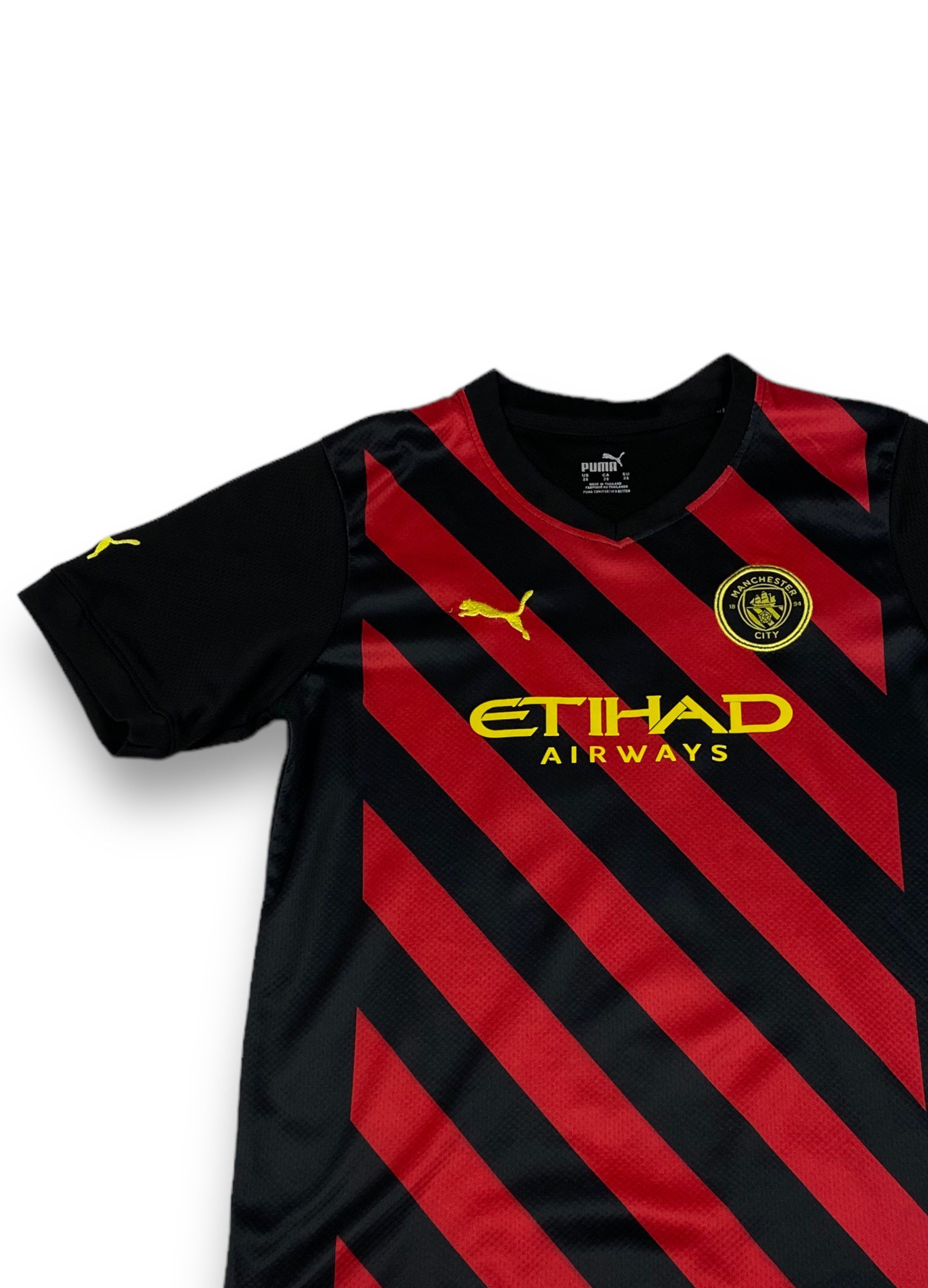Vintage Vintage PUMA MAN CITY Haaland Striped Jersey M665 Size US S / EU 44-46 / 1 - 3 Thumbnail