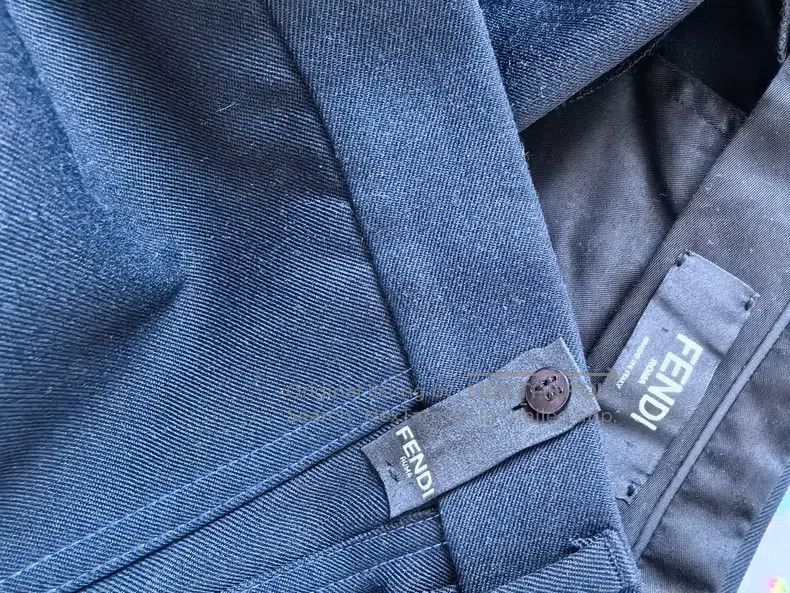 Fendi Fendi Men's trousers, dark blue Size 50L - 5 Thumbnail