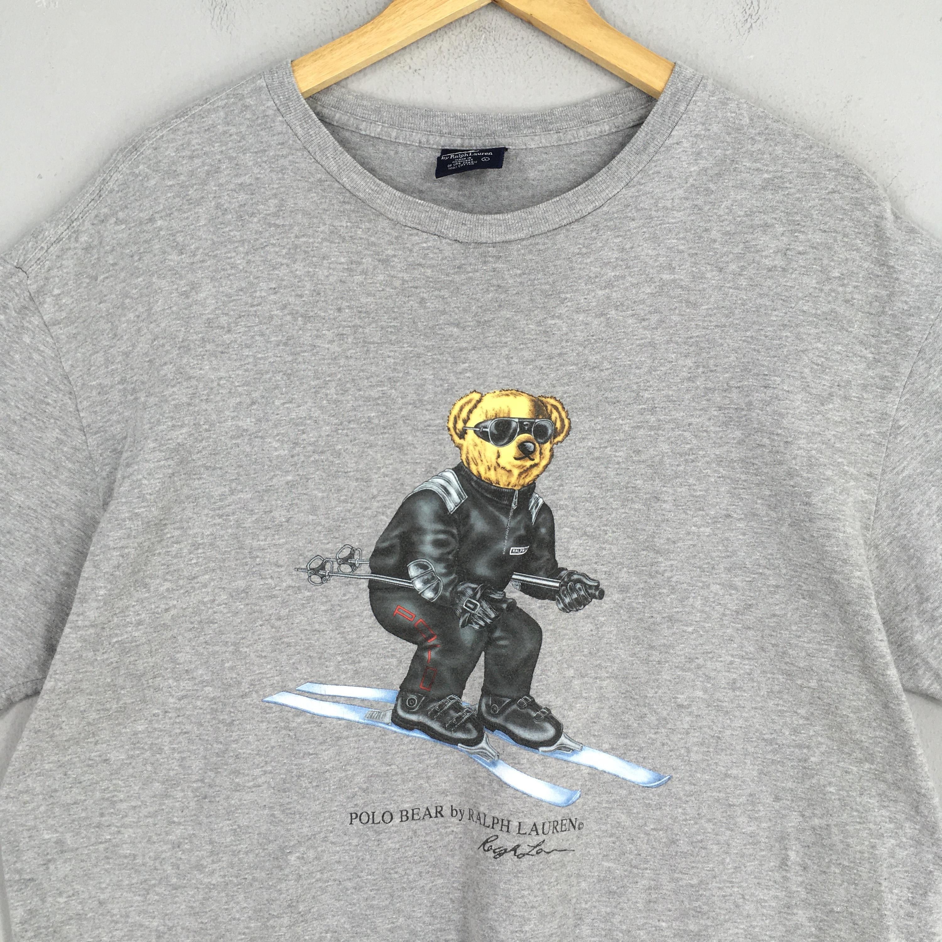 Polo Ralph Lauren Vintage Polo Bear Ski Ralph Lauren Gray T shirt Large Size US L / EU 52-54 / 3 - 2 Thumbnail