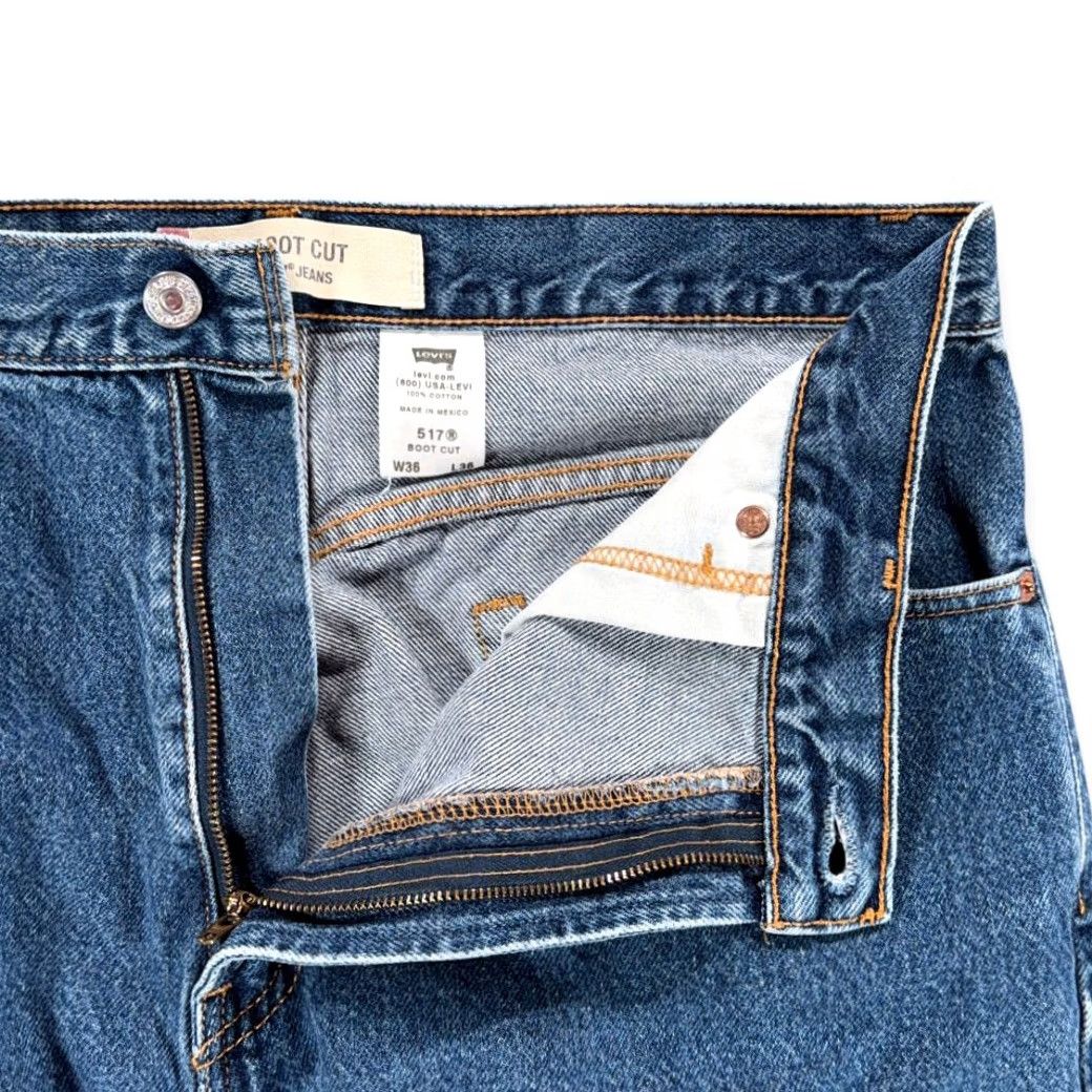 Levi's VINTAGE Levi's 517 Jeans Mens 34x36 Blue Bootcut Denim Medium Wash 5-Pocket 34x36 Tag Mens Size US 34 / EU 50 - 4 Thumbnail