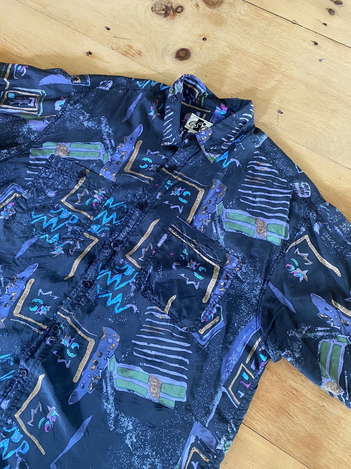 Vintage 1990s silk button up shirt L/Xl Size US L / EU 52-54 / 3 - 3 Thumbnail