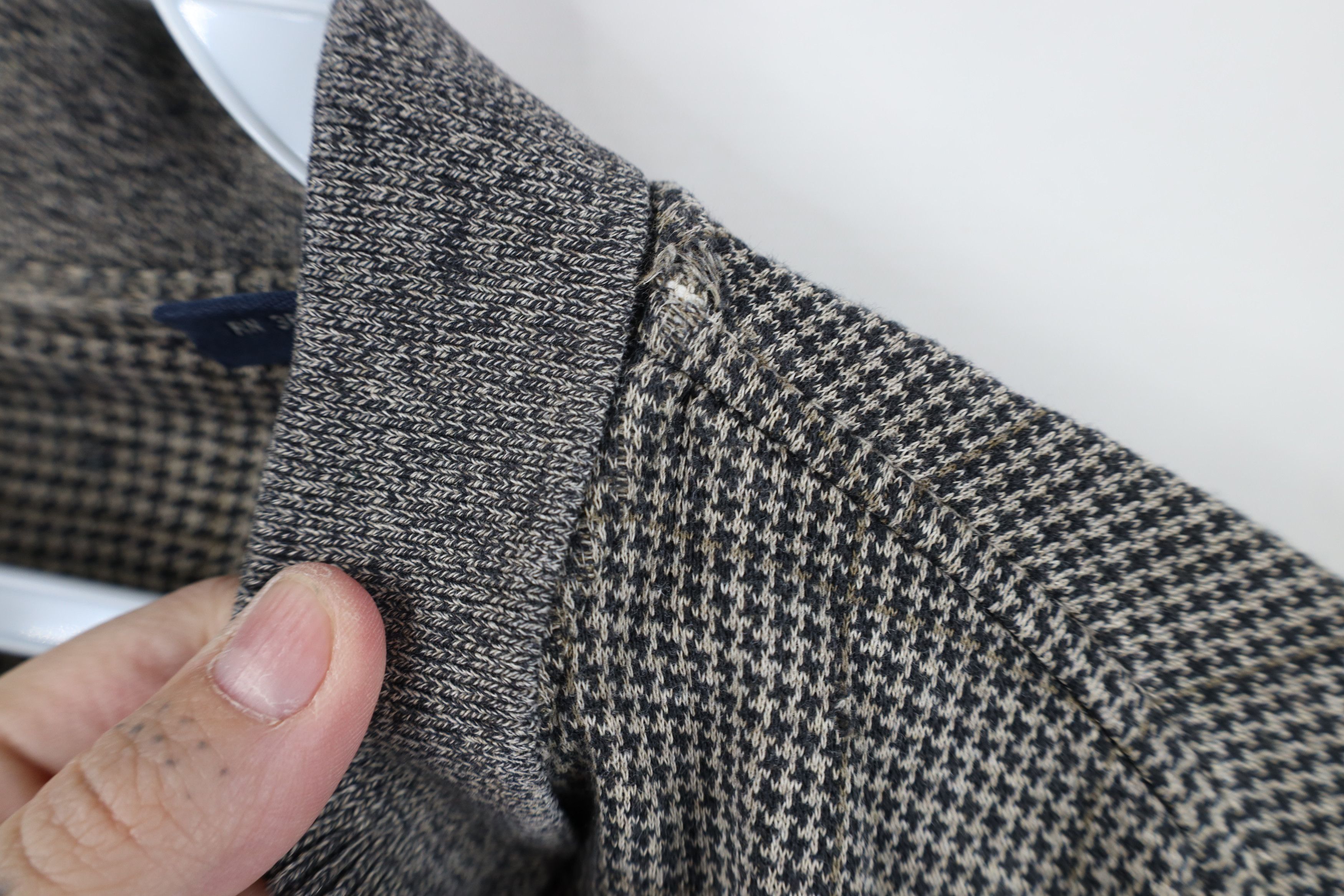 Vintage Vintage 90s Streetwear Houndstooth Long Sleeve Rugby Polo Size US XL / EU 56 / 4 - 9 Thumbnail