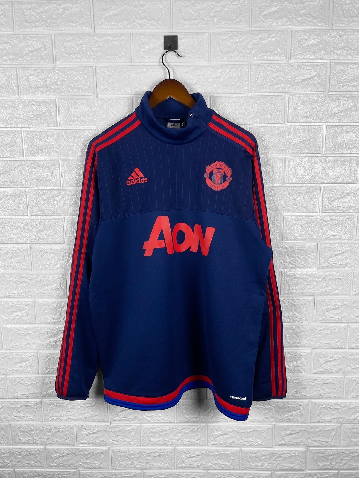 Pre-owned Adidas X Jersey Manchester United 2015 2016 Training Long Sleeve Jersey In Blue