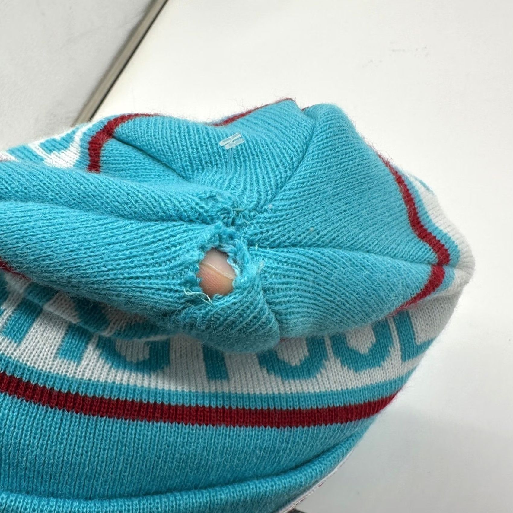 Vintage Barstool Sport Chicago Beanie Hats Mens OSFA Blue Knit Spellout Print Logo Cap - Unisex Adult Casual Outdoor Walking Comfort Size ONE SIZE - 3 Thumbnail