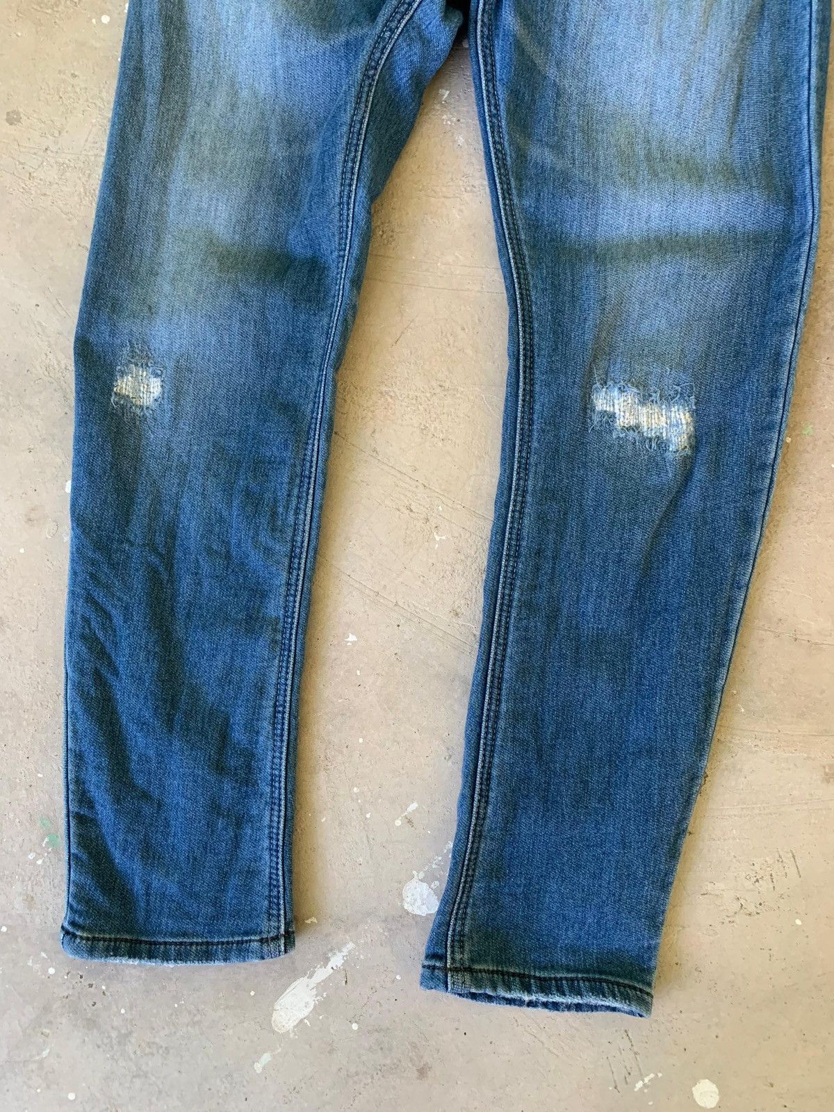 MOUSSY AZUL by Moussy Distressed Drawstring Denim Size US 28 / EU 44 - 3 Thumbnail