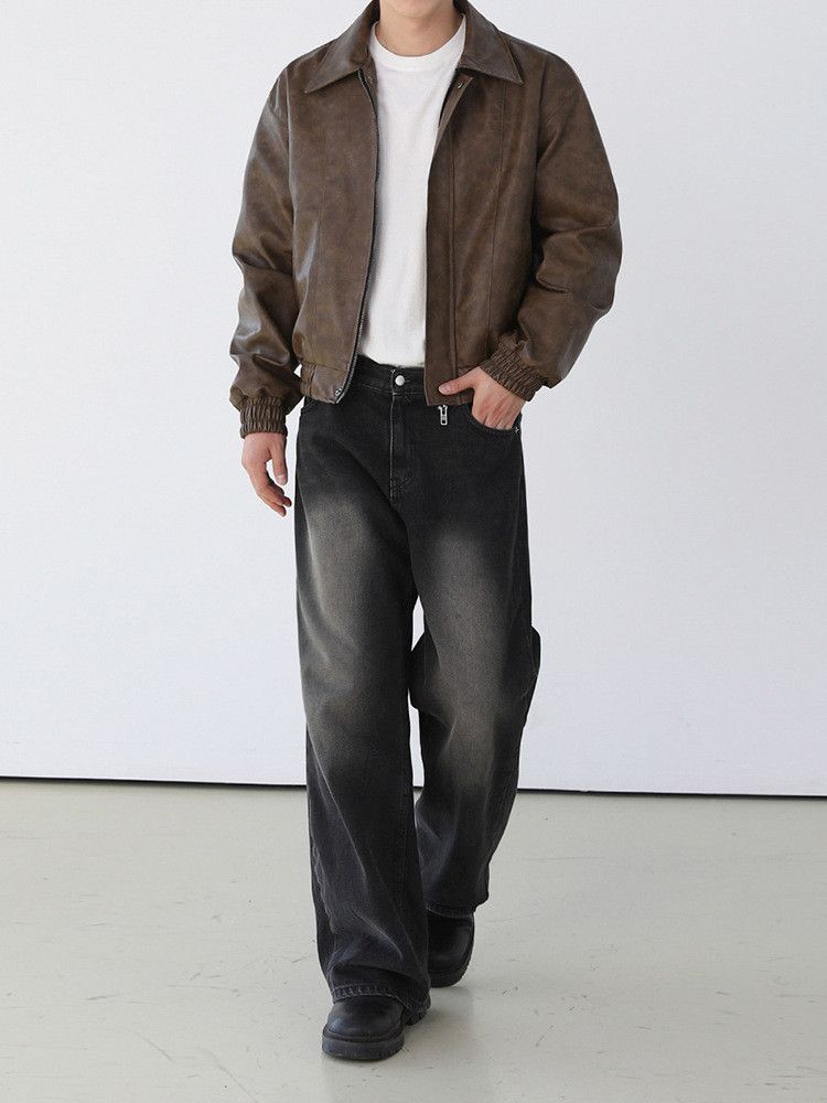 Japanese Brand × Jean Retro loose straight leg wide leg gradient jeans Size US 32 / EU 48 - 3 Thumbnail