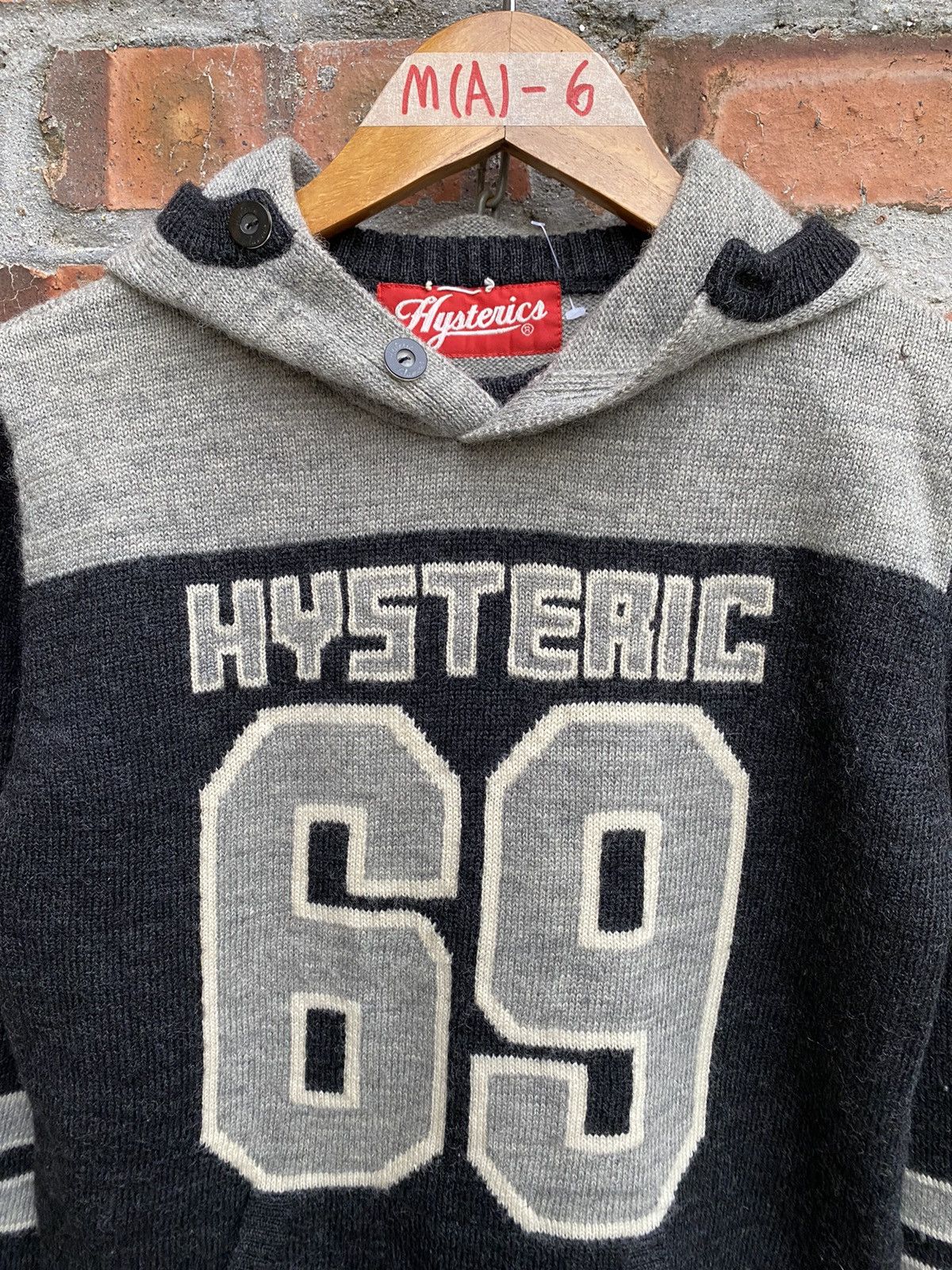 Hysteric Glamour 1990s Hysteric wool raglan hoodies Size S / US 4 / IT 40 - 4 Thumbnail