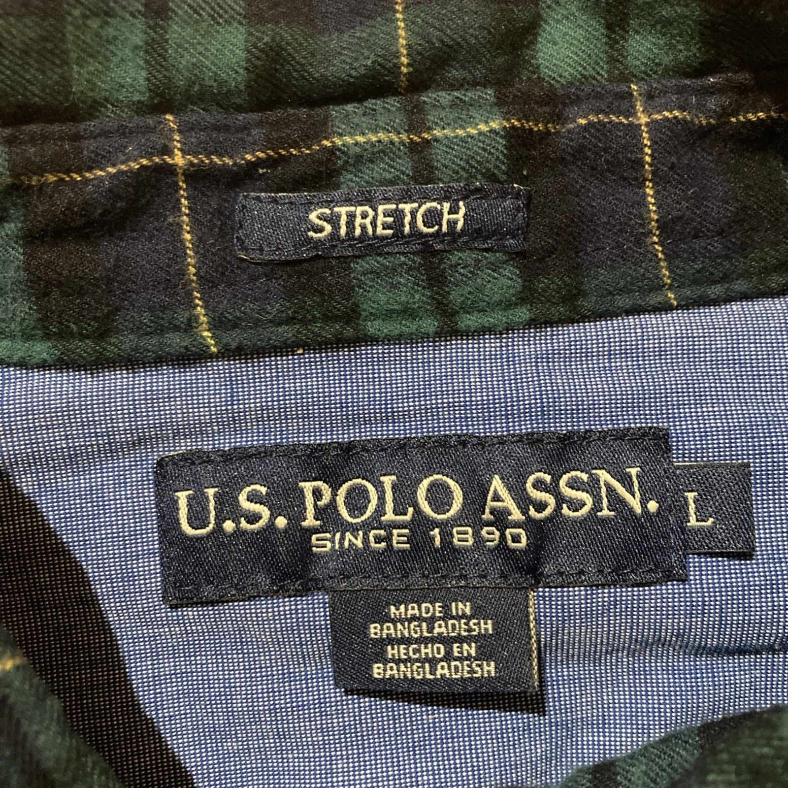 Other Skater US Polo Assn Flannel Shirt Mens Blue Green Plaid L Size US L / EU 52-54 / 3 - 4 Thumbnail