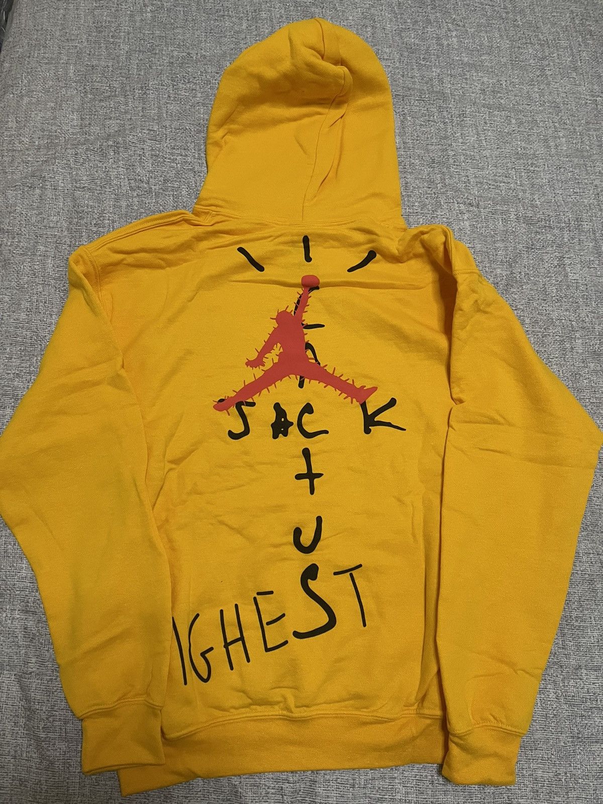 image of Jordan Travis Scott Travis Sccot Jordan Cactus Jack Highest Hoodie Gold in Yellow (Size Medium)