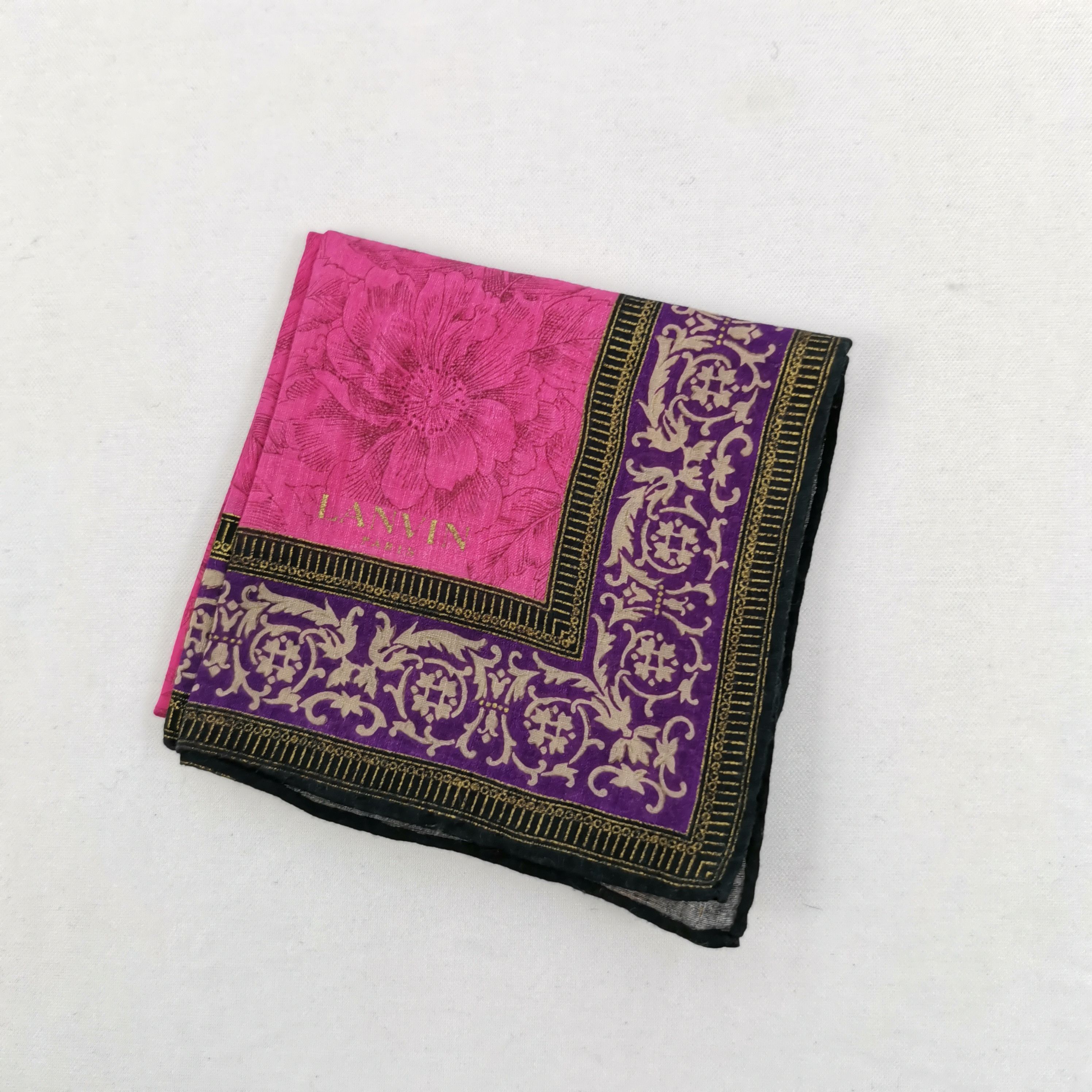 Lanvin Vintage Lanvin Handkerchief Neckerchief Bandana Scarf Size ONE SIZE - 4 Thumbnail