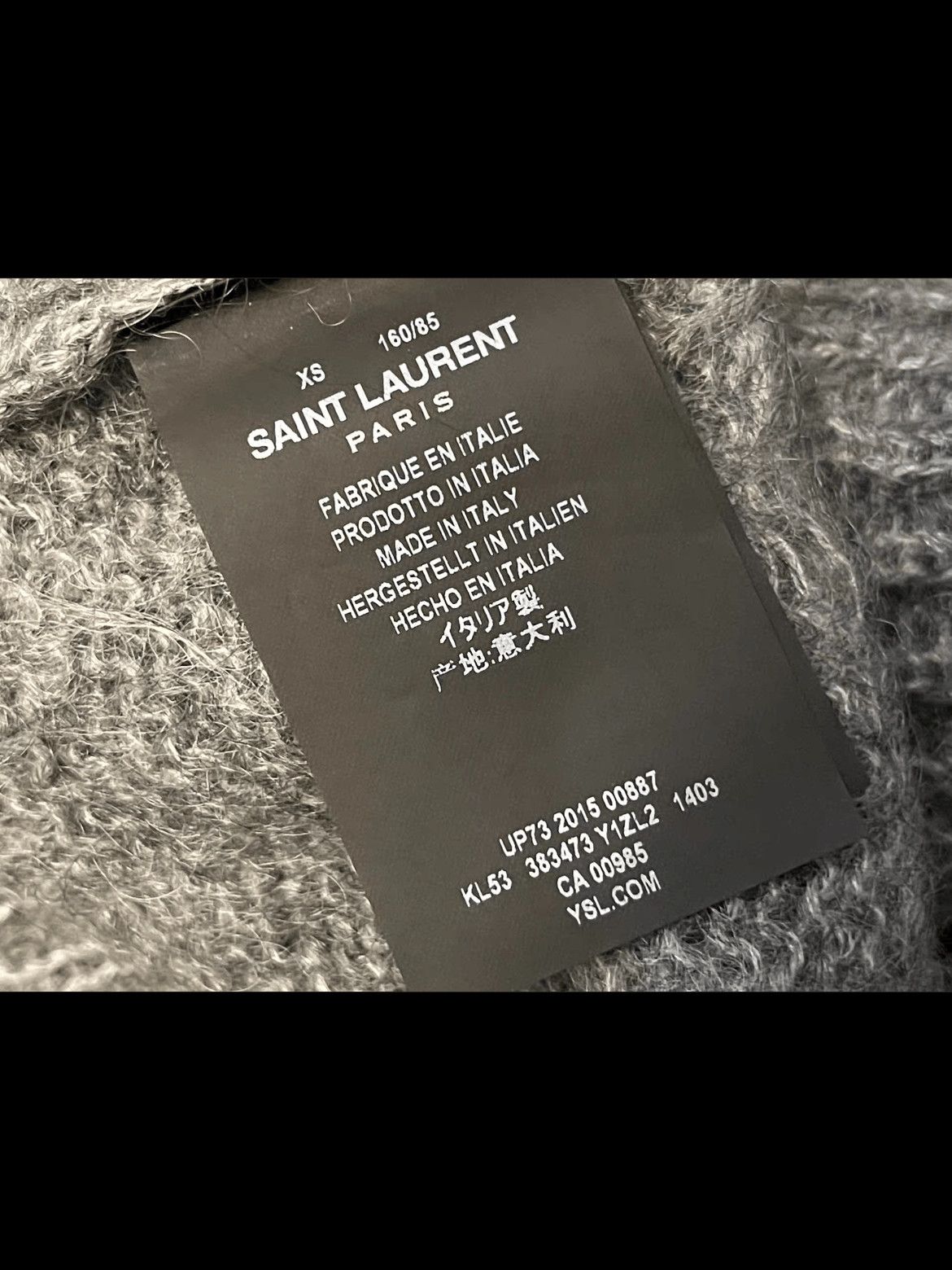 Saint Laurent Paris Saint Laurent Paris 16SS Oversized Mohair Hi-neck Knitwear Size US XS / EU 42 / 0 - 3 Thumbnail
