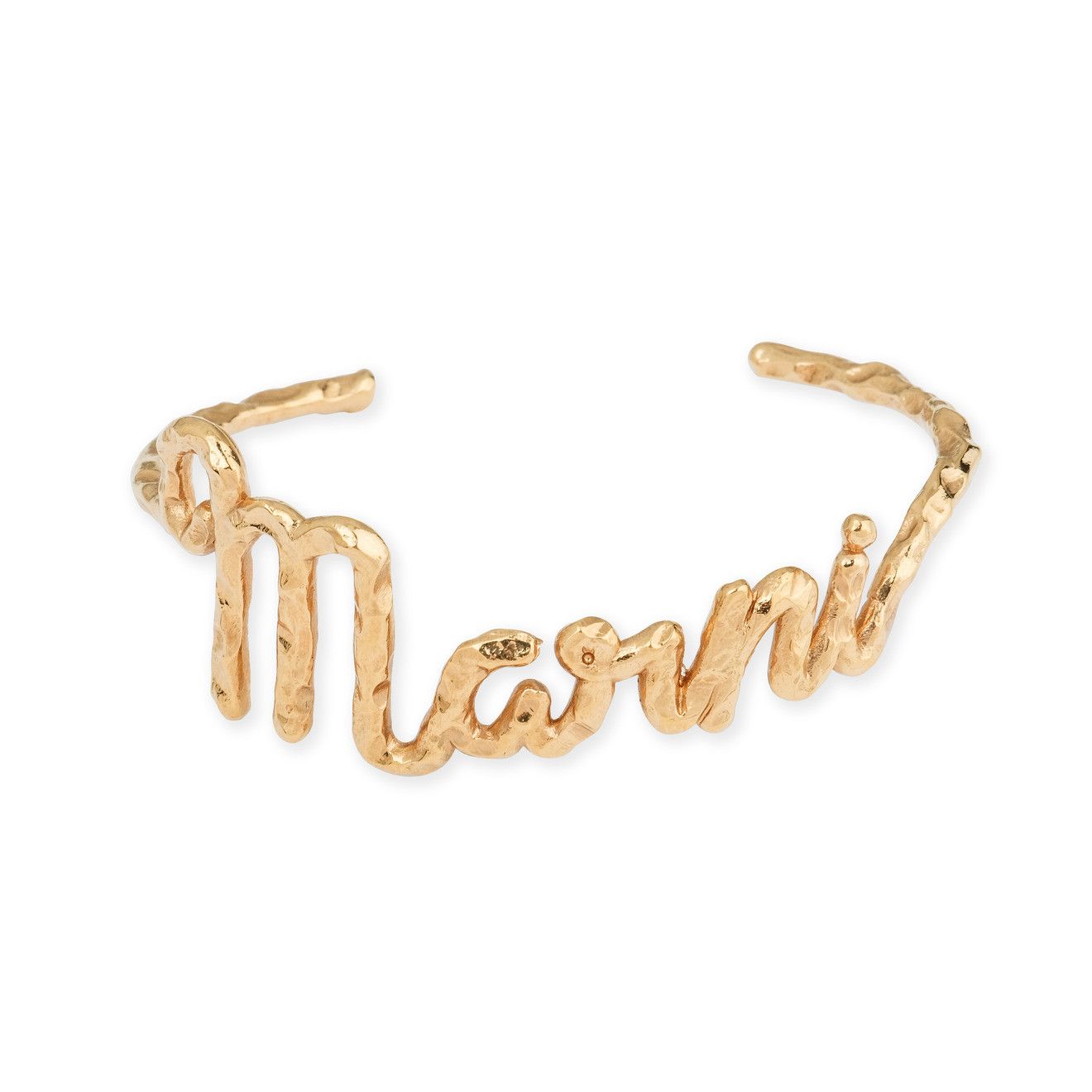 Marni o1f1d3z0725 Size: OS / Logo Cuff Bracelet in Gold Size ONE SIZE - 1 Thumbnail
