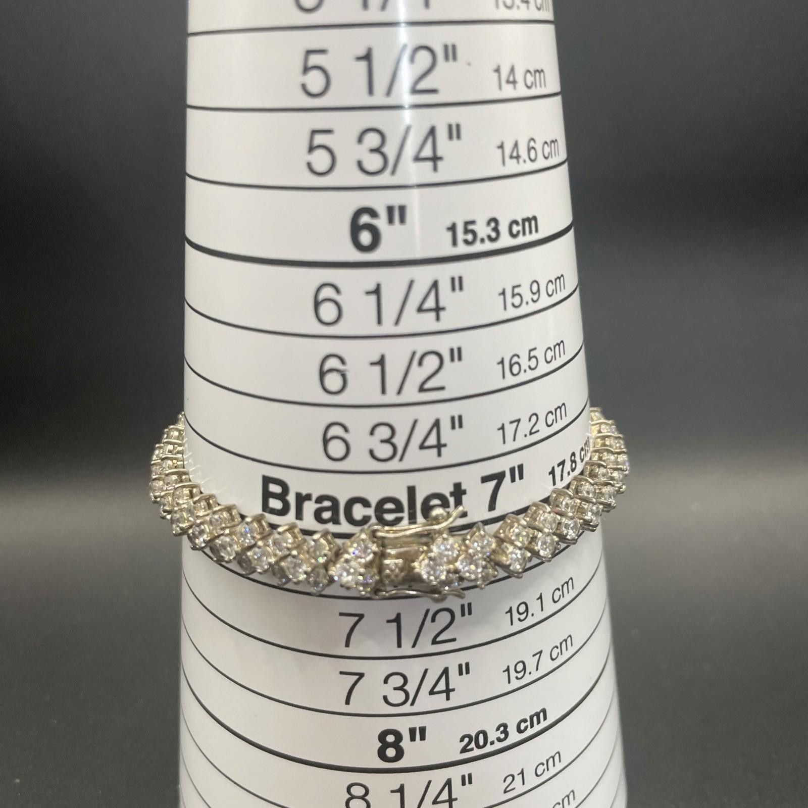 Designer Unbranded Multilayer Tennis Link 7” 7.3mm Bracelet Size ONE SIZE - 4 Thumbnail