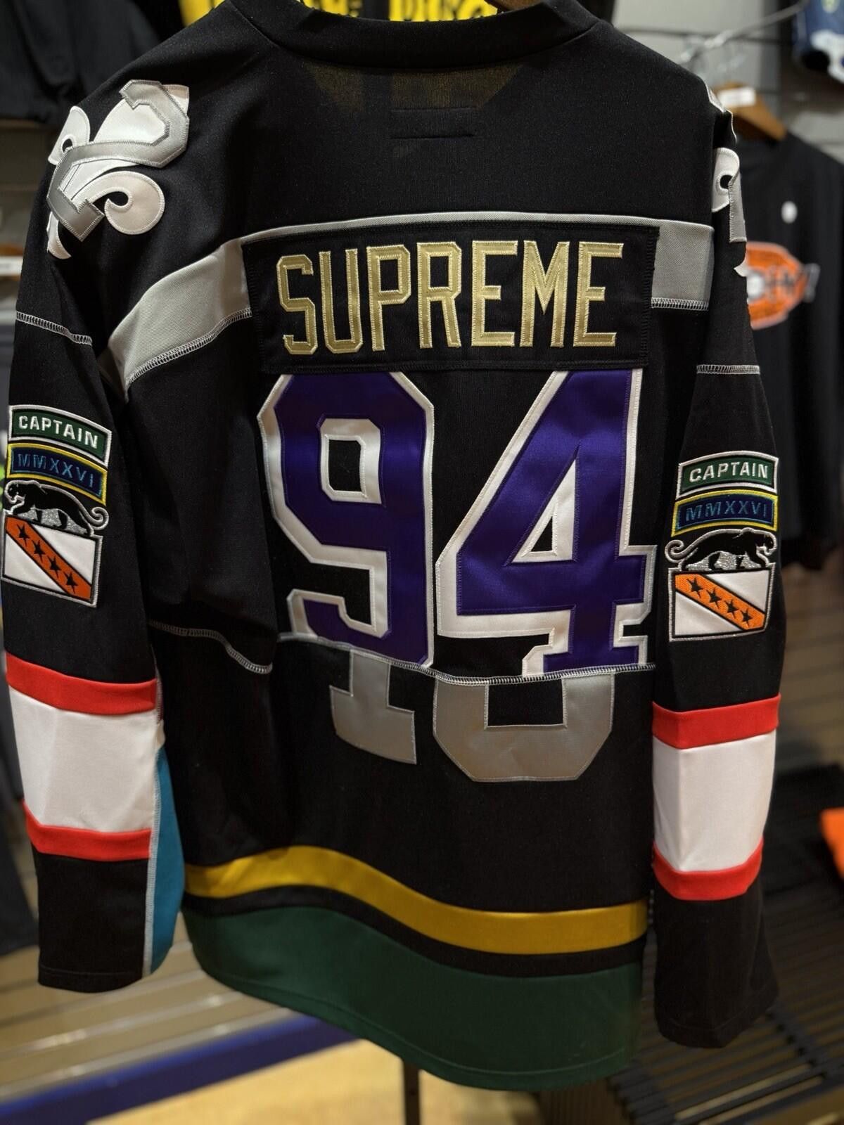 Supreme Supreme Paneled Hockey Jersey Black (Size XL) Brand New Size US XL / EU 56 / 4 - 3 Thumbnail
