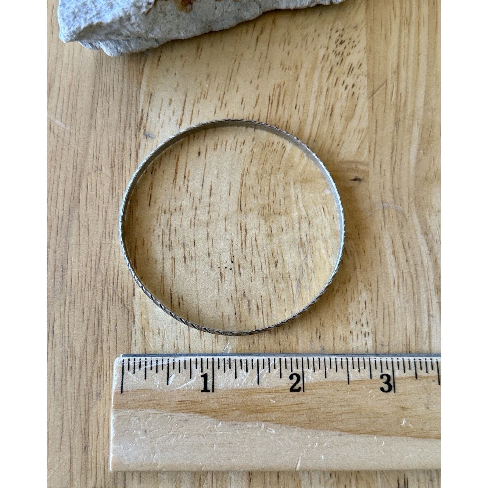 Other Vintage 925 Sterling Silver Flat Twist Rope Bangle Bracelet Size ONE SIZE - 2 Thumbnail