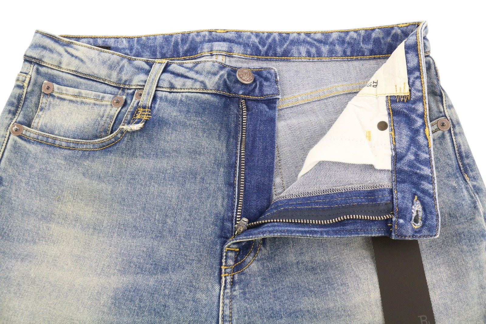 R13 KICK 31 Jasper Stretch Ankle Washed Faded Blue 85437 Size 31" - 5 Thumbnail
